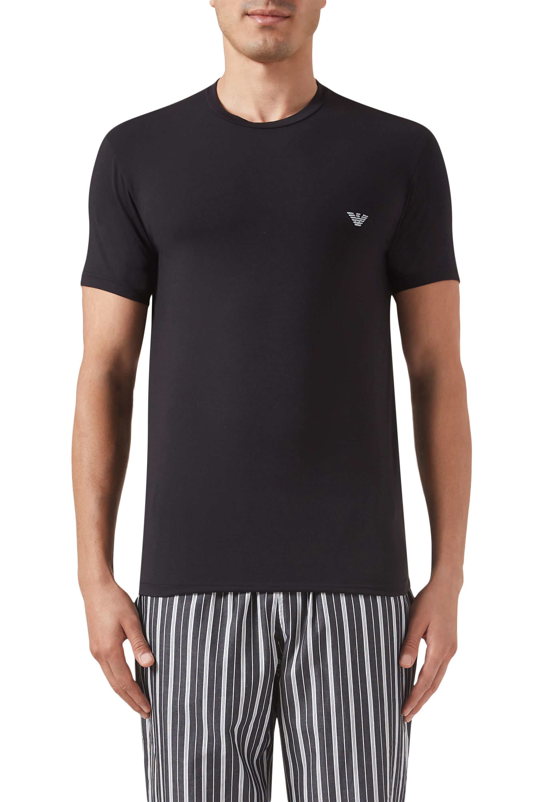 تيشيرت بشعار الماركة قطن