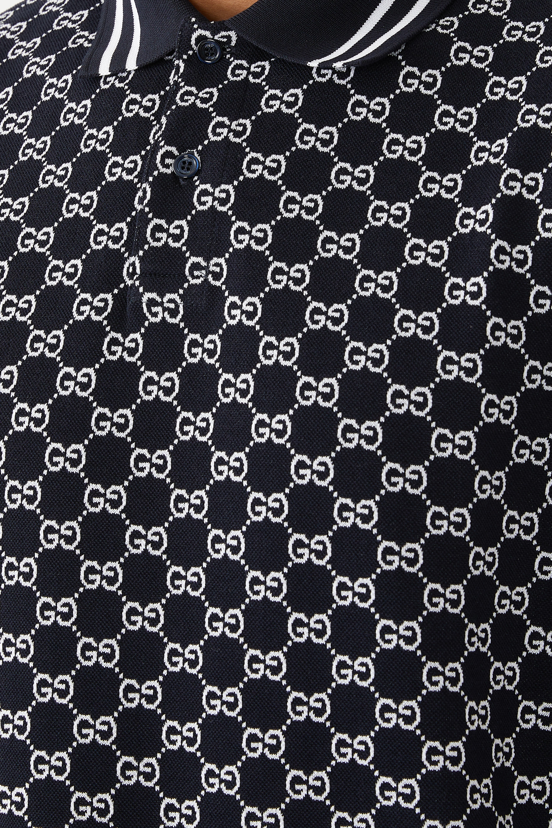 قميص بولو بنقشة شعار حرفي الماركة قطن بيكيه وجاكار