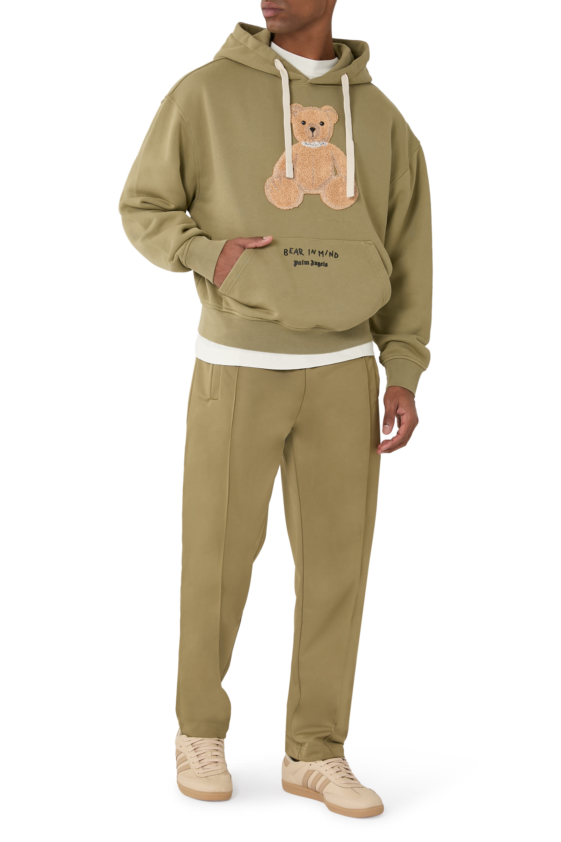 بنطال رياضي مزين بشعار الماركة بتصميم متموج من الخلف