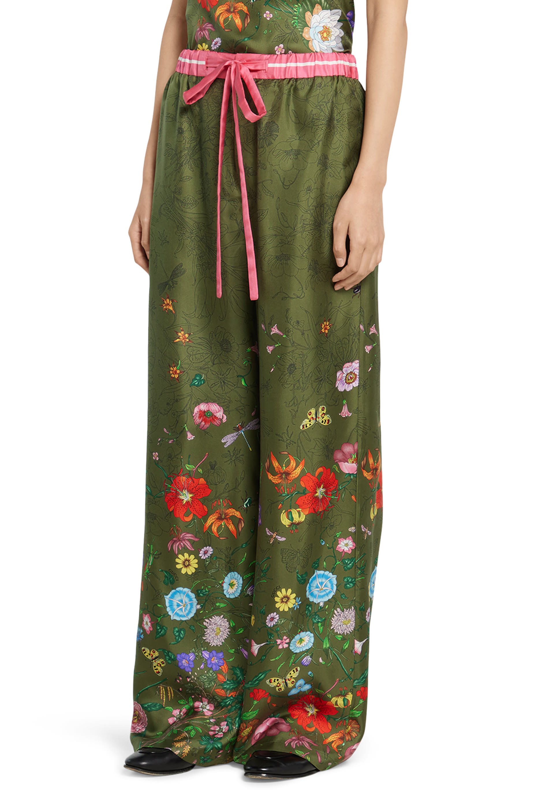 بنطال حرير بطبعات