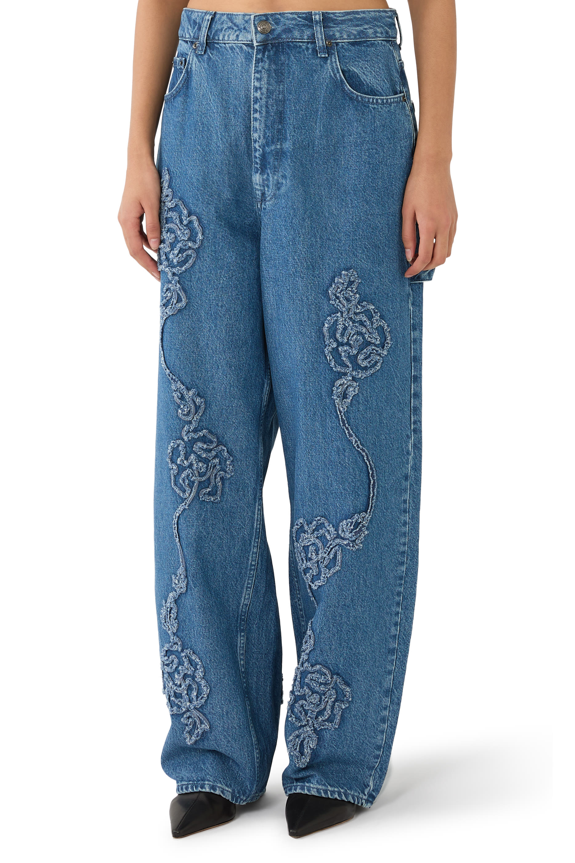 بنطال جينز بويفرند دنيم