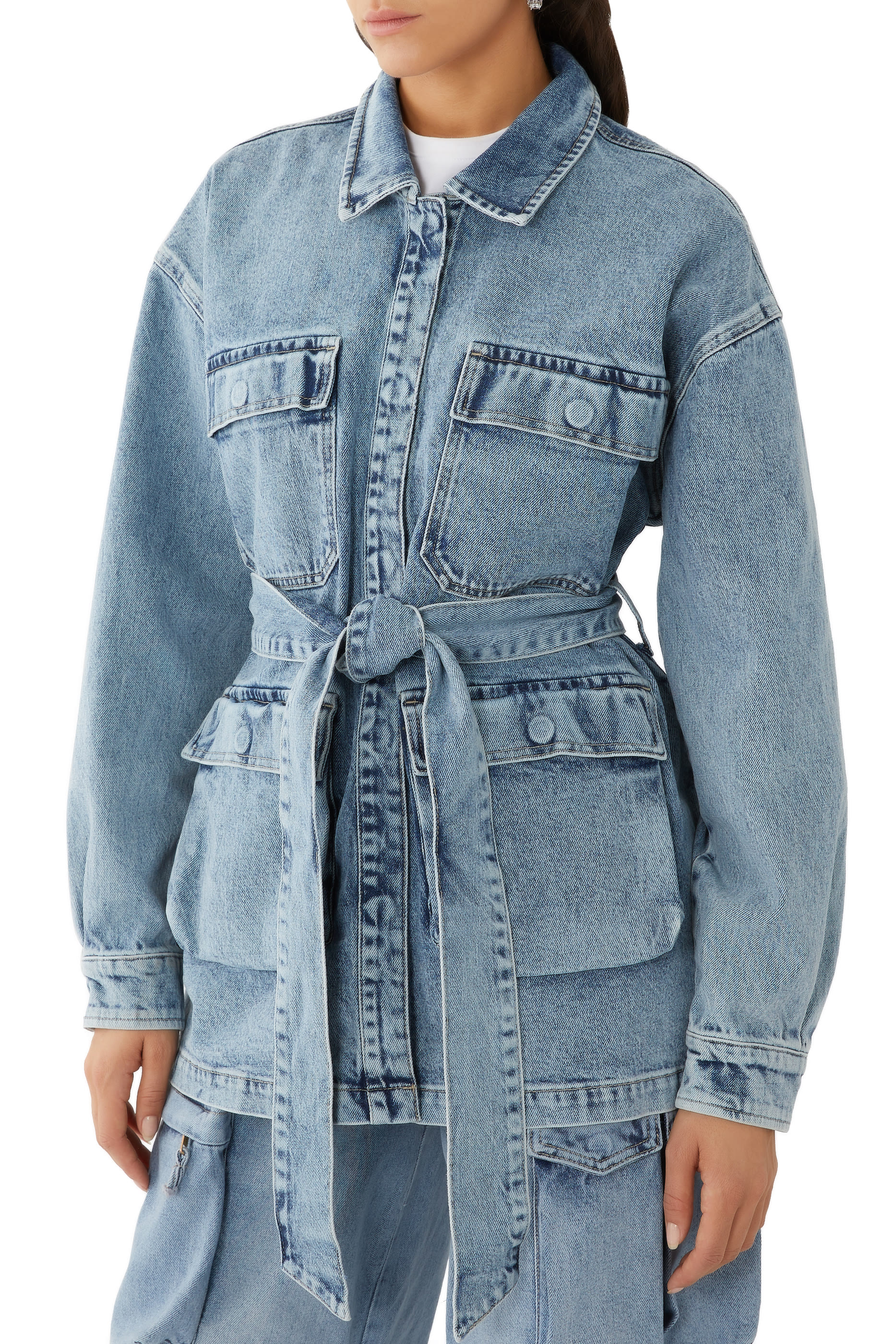 جاكيت كارجو دنيم