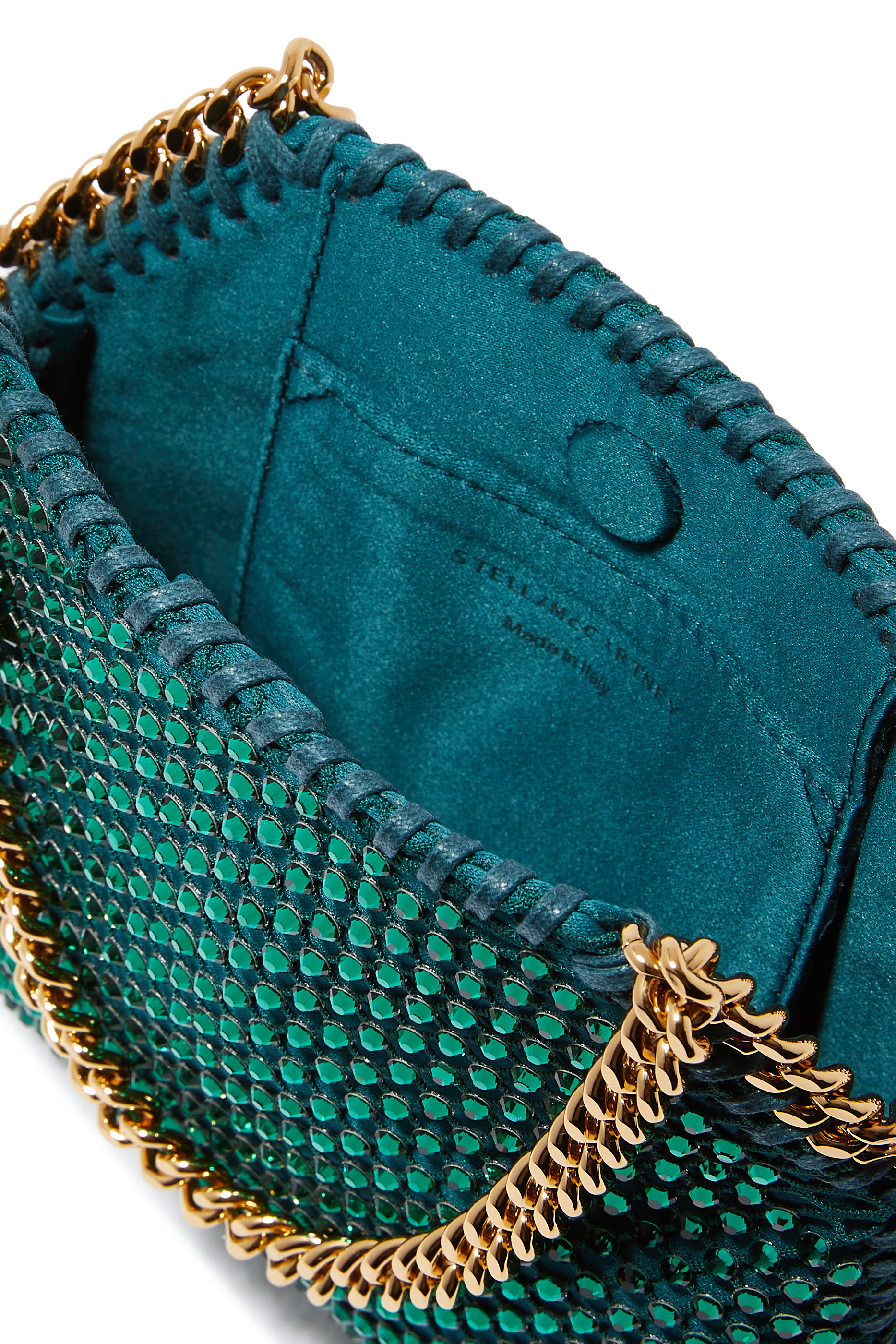 حقيبة يد فالابيلا صغيرة قماش شبكي مرصع بالكريستال حصرية للشرق الأوسط