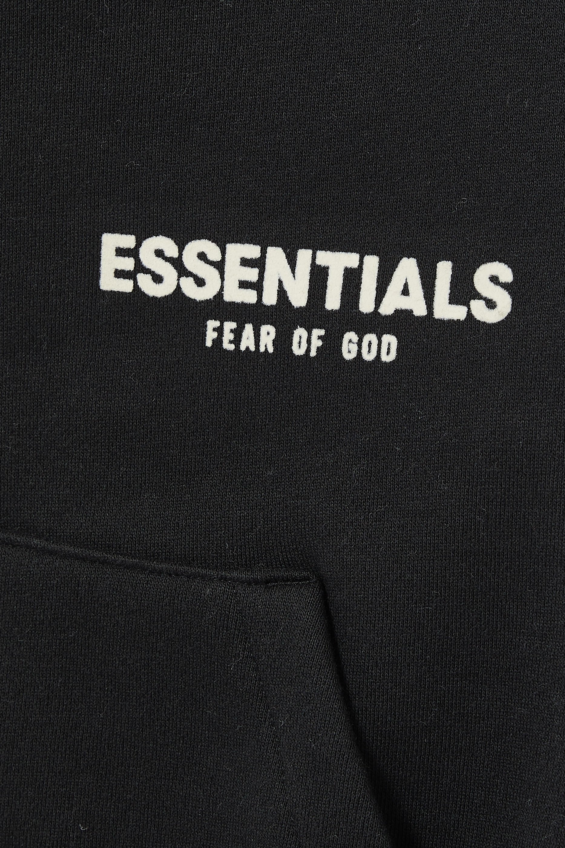 كنزة سوداء بغطاء رأس للأطفال