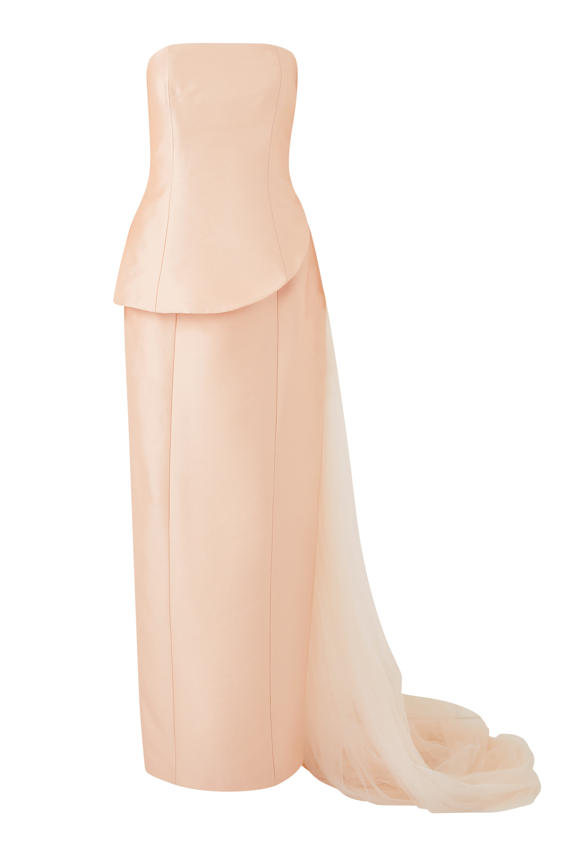 فستان سهرة بلا حمالات