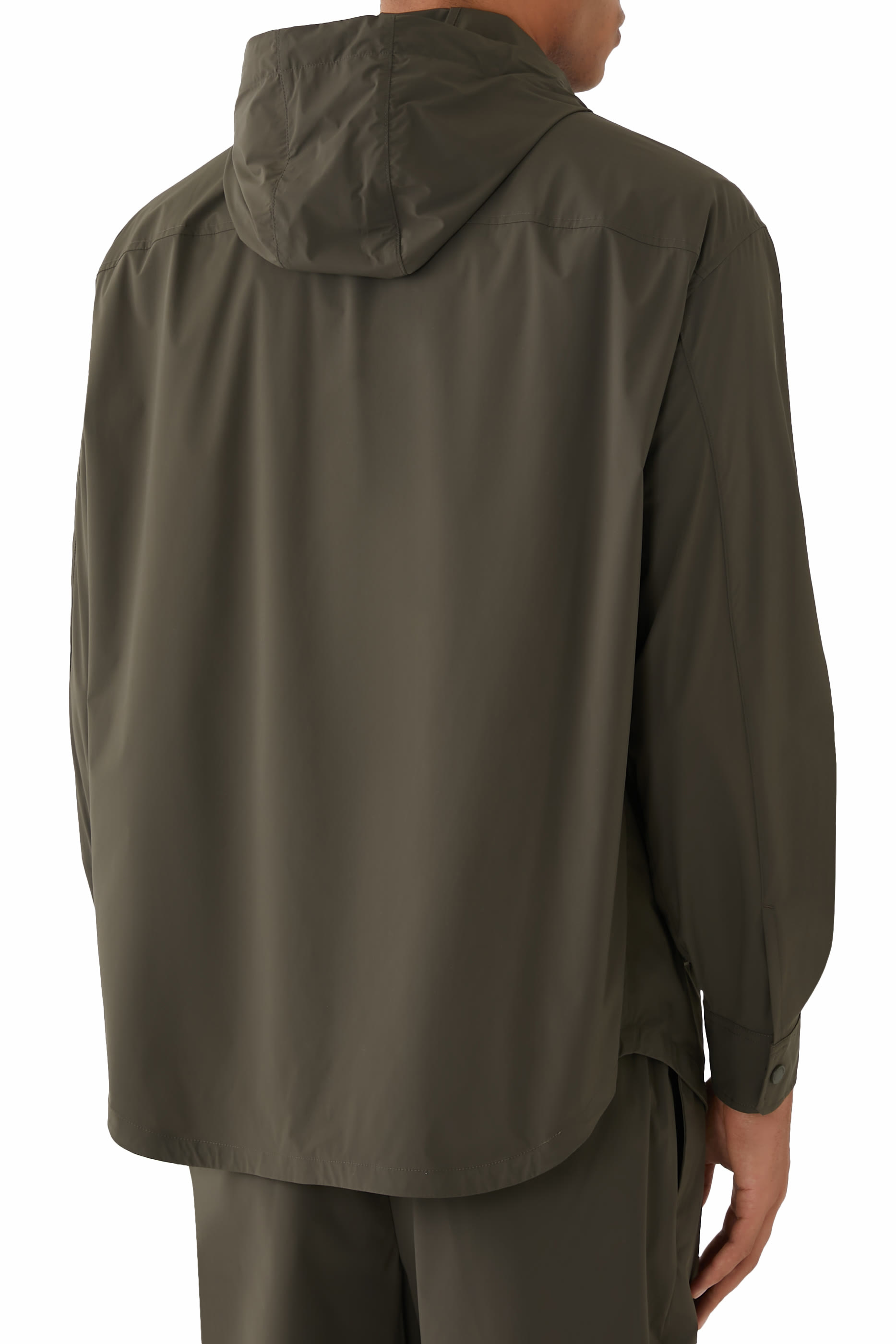 جاكيت طويل نايلون مطاطي