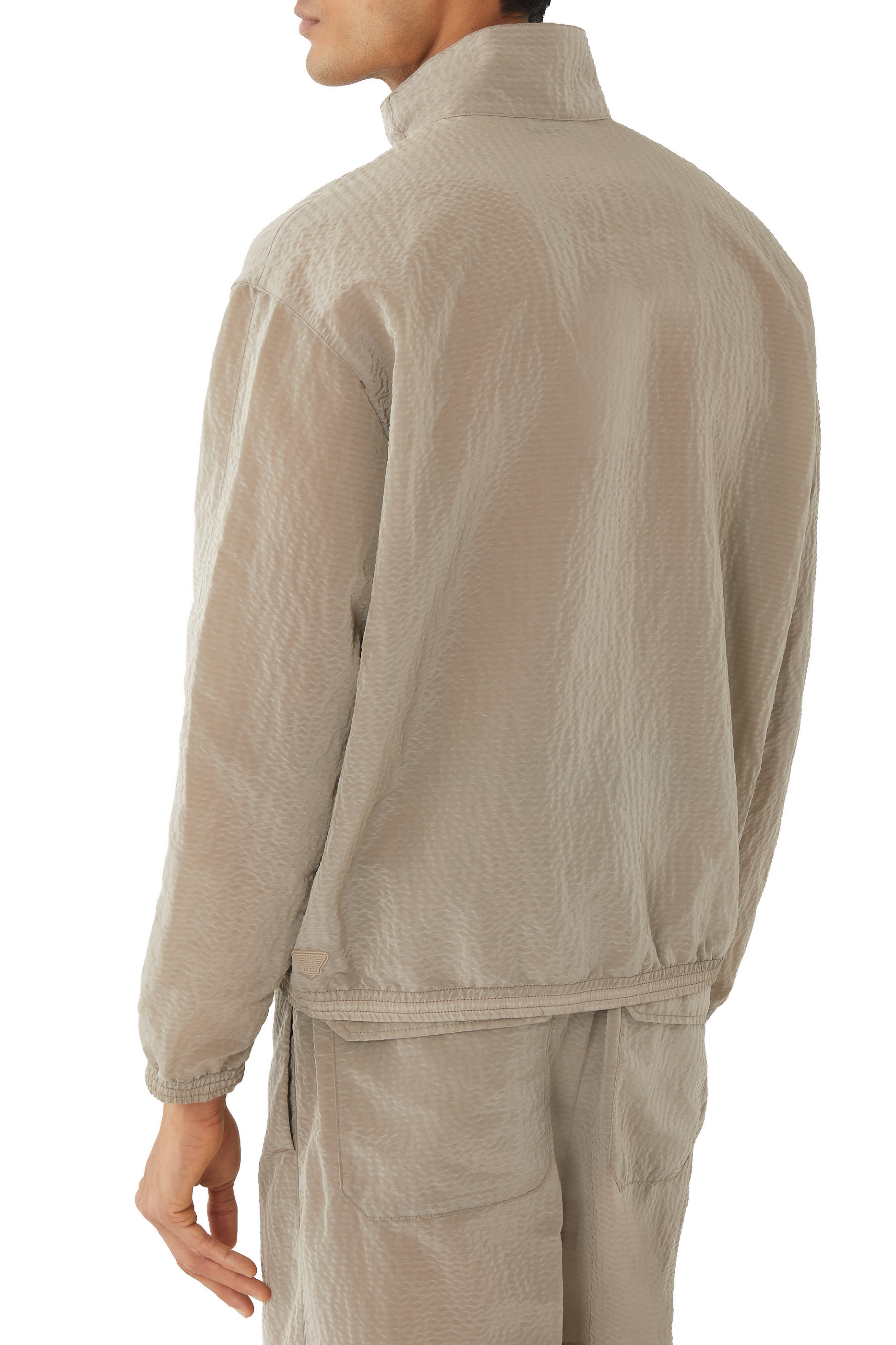 جاكيت نايلون سيرساكر بجيوب أمامية