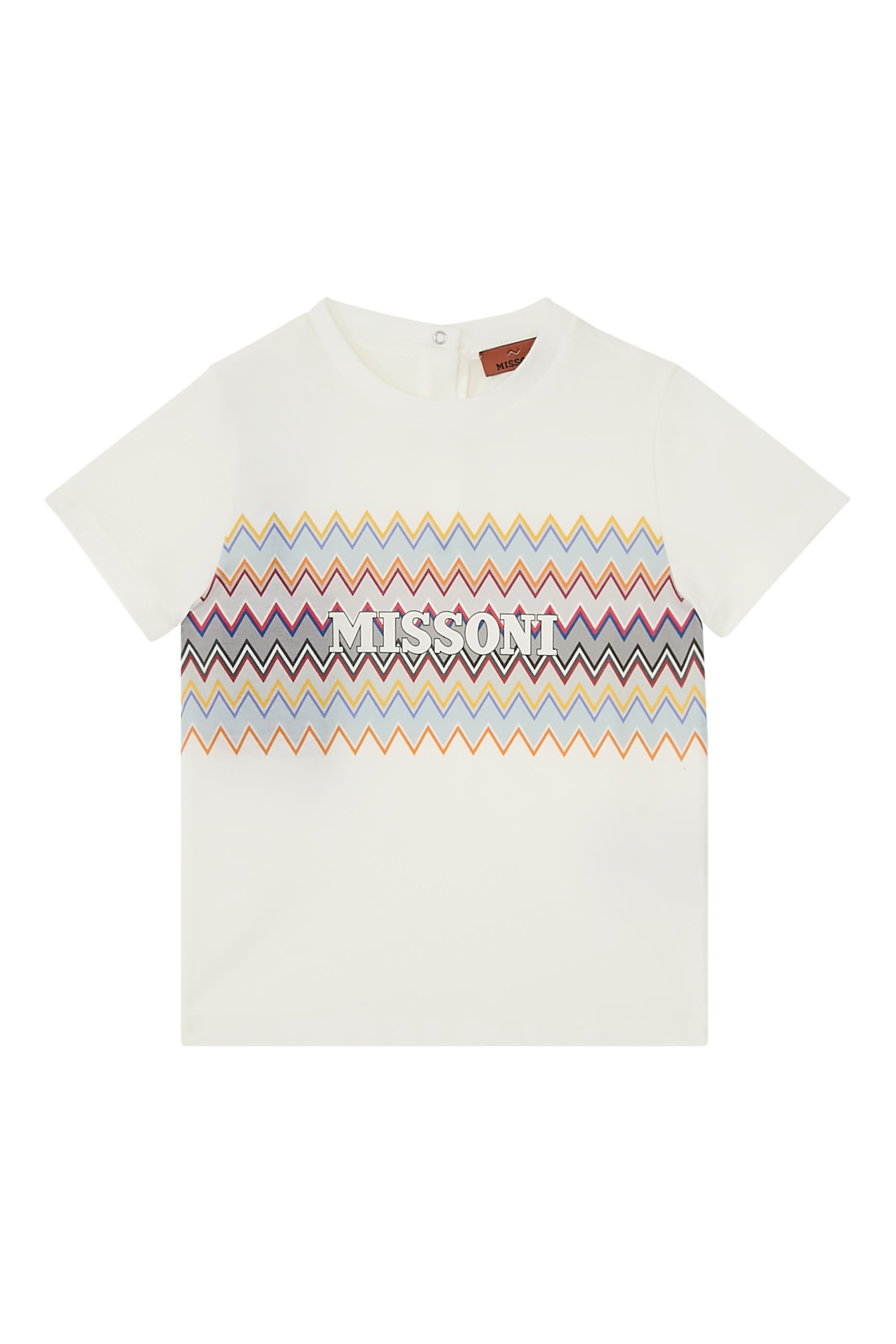 Kids Zigzag & Logo Print T-Shirt