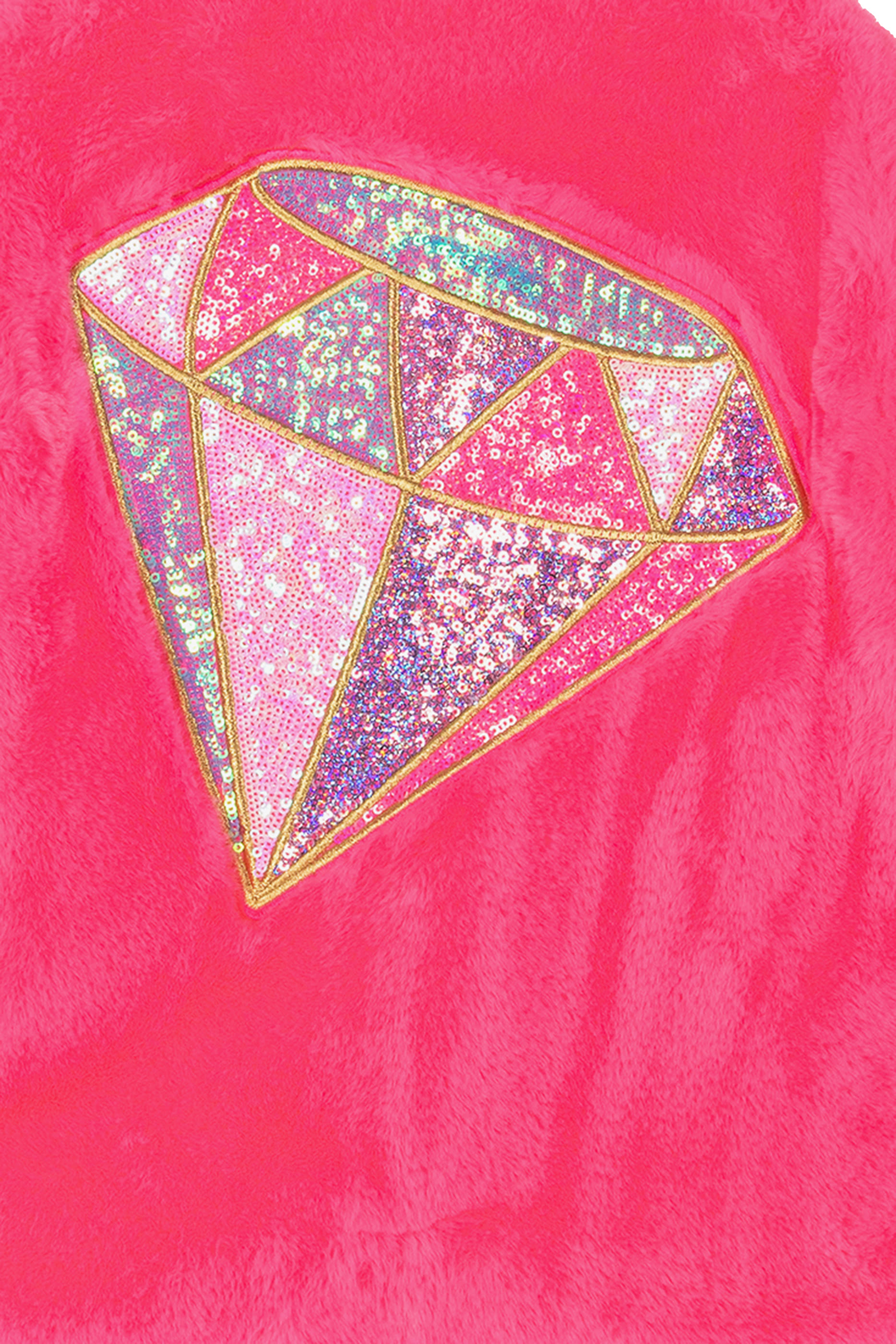 جاكيت بنقشة ماس فرو صناعي للأطفال