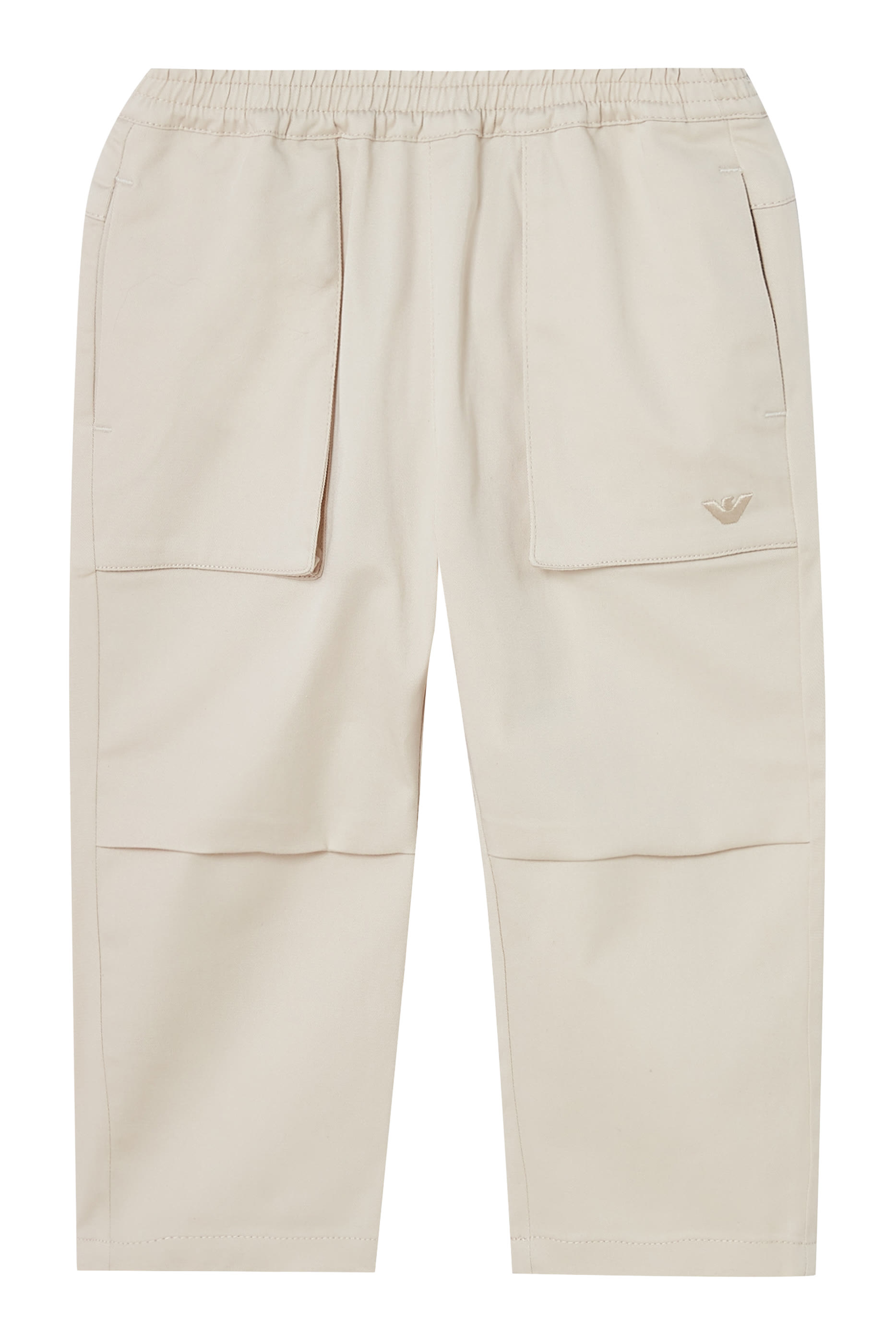 بنطال رياضي بقصة ساق مستقيمة وشعار الماركة عند الجيب للأطفال