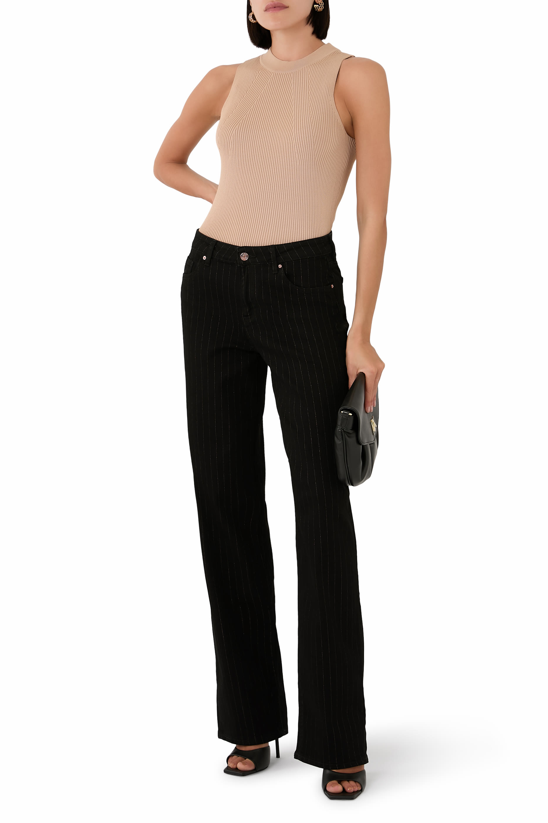 بلوزة سالين دي جيرو منسوجة بلا أكمام