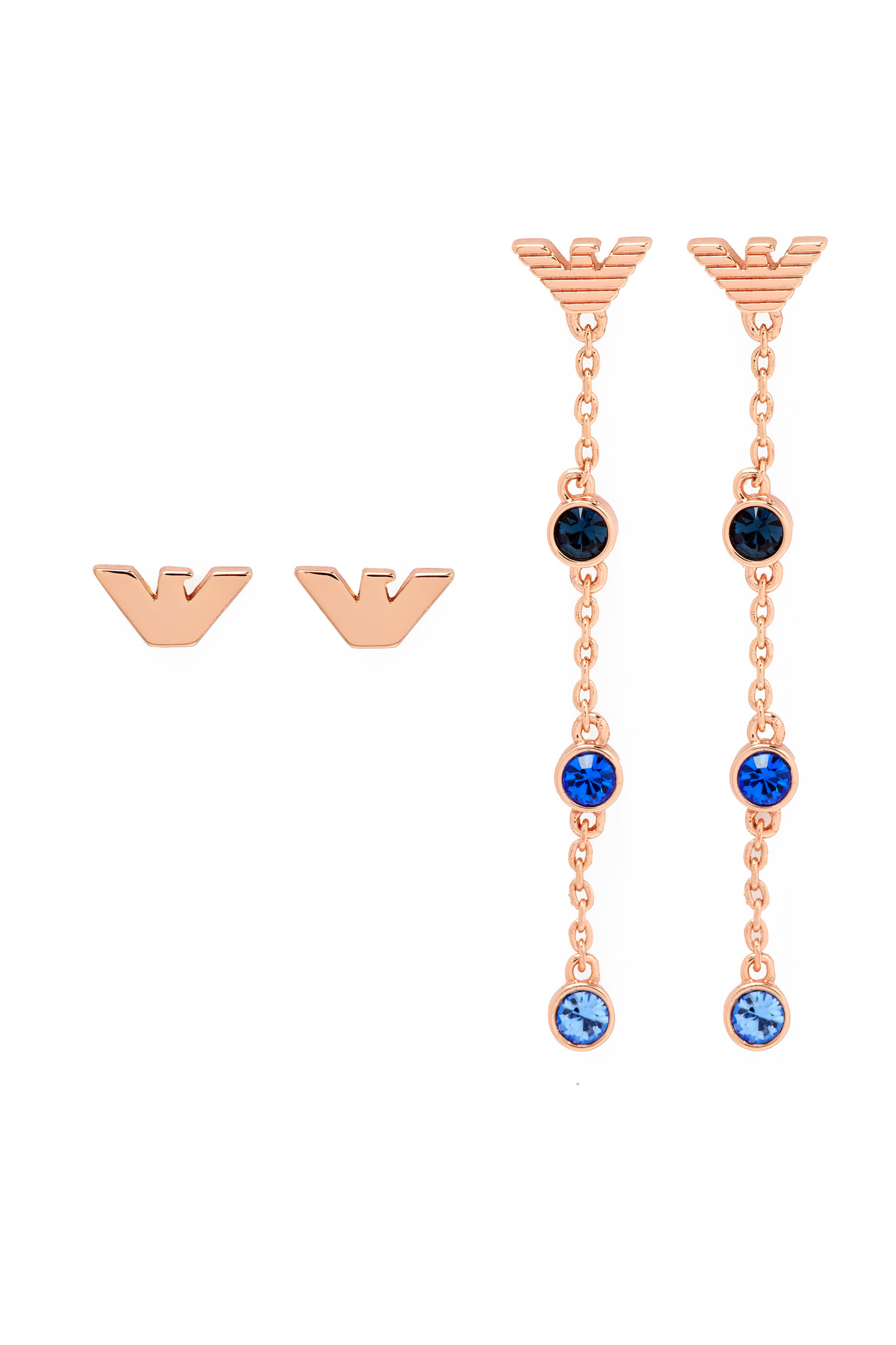 طقم أقراط ستيتمنت بشعار الماركة، زوجان