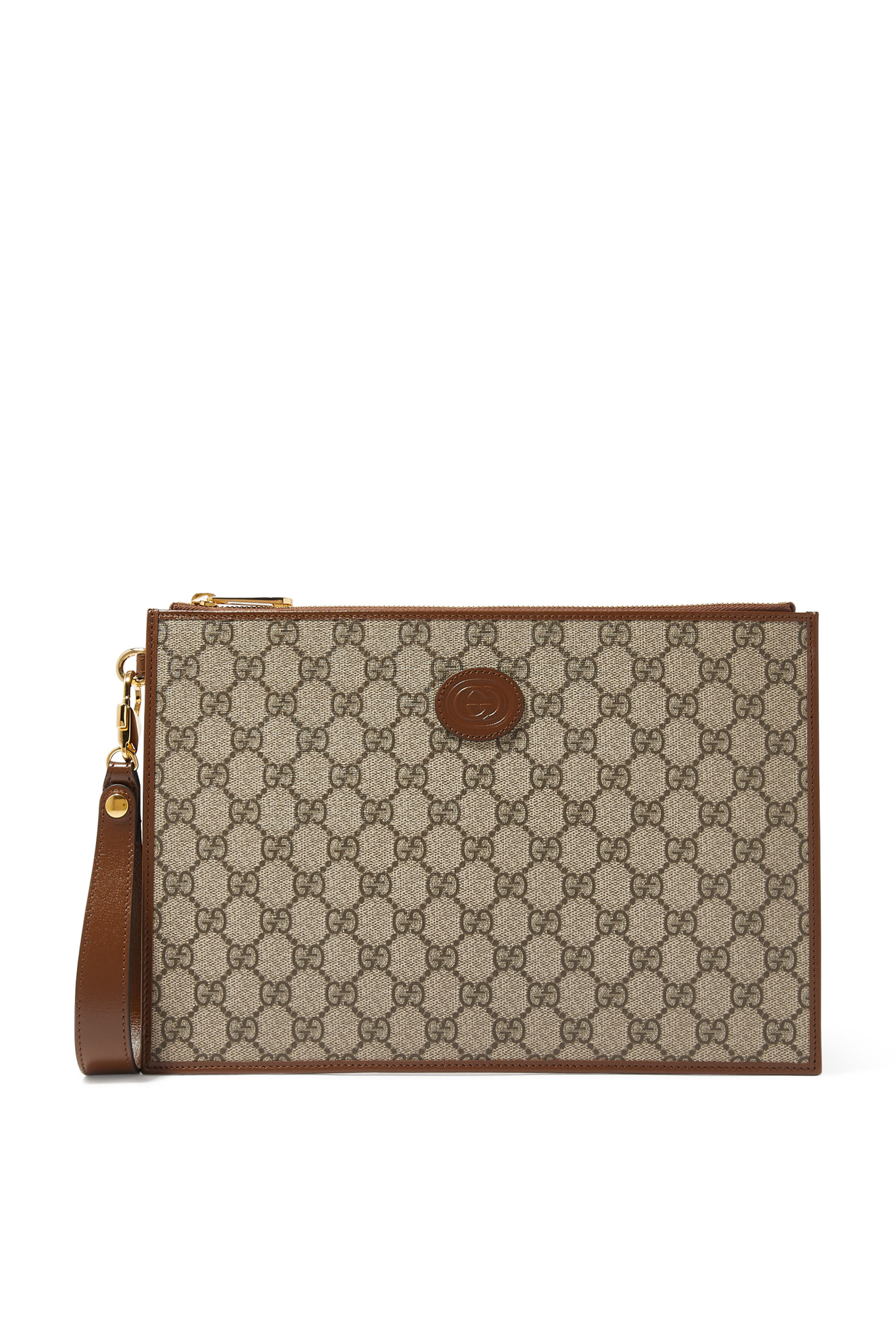 حقيبة صغيرة قماش قنب بحروف شعار الماركة