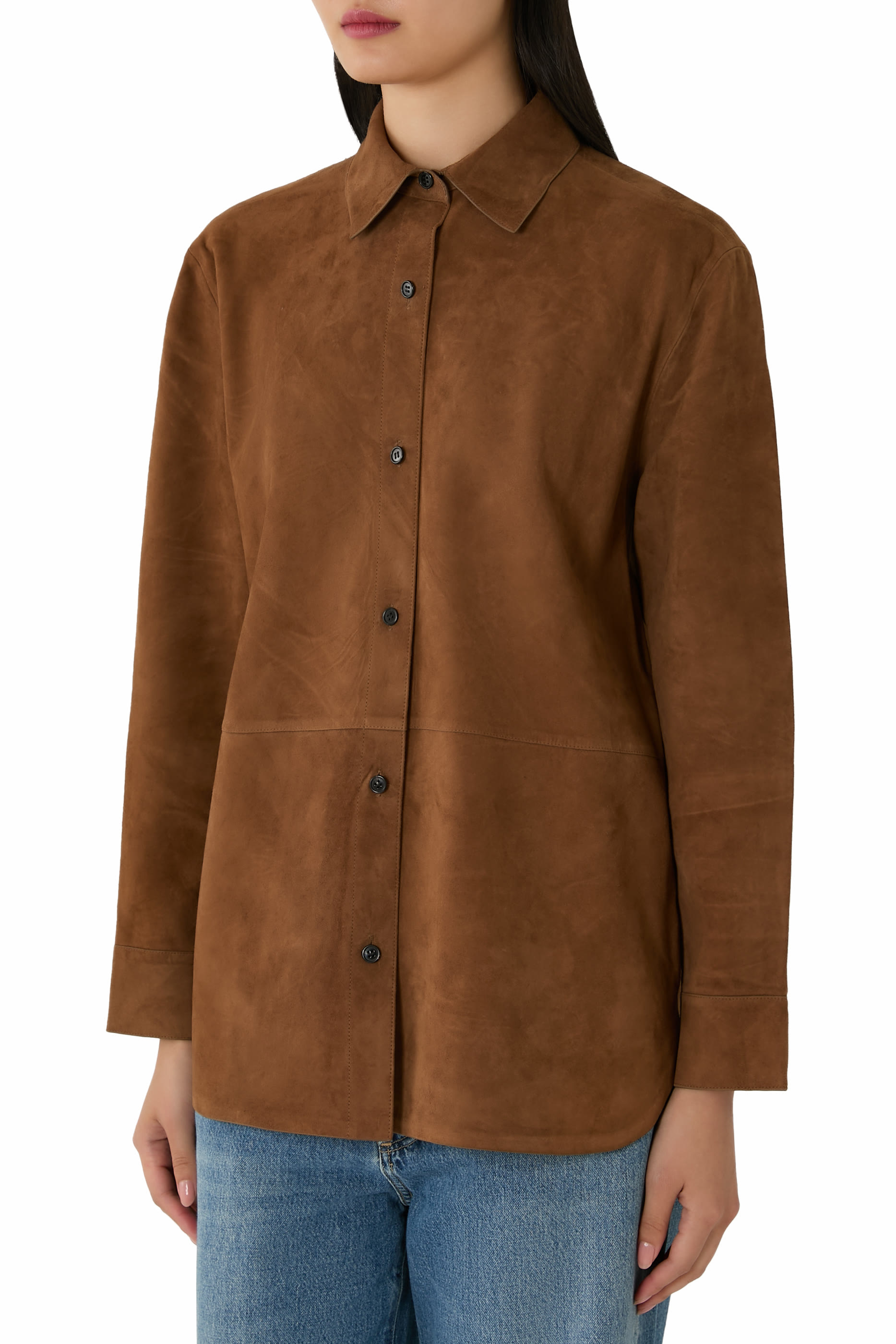 جاكيت بتصميم قميص بأزرار 