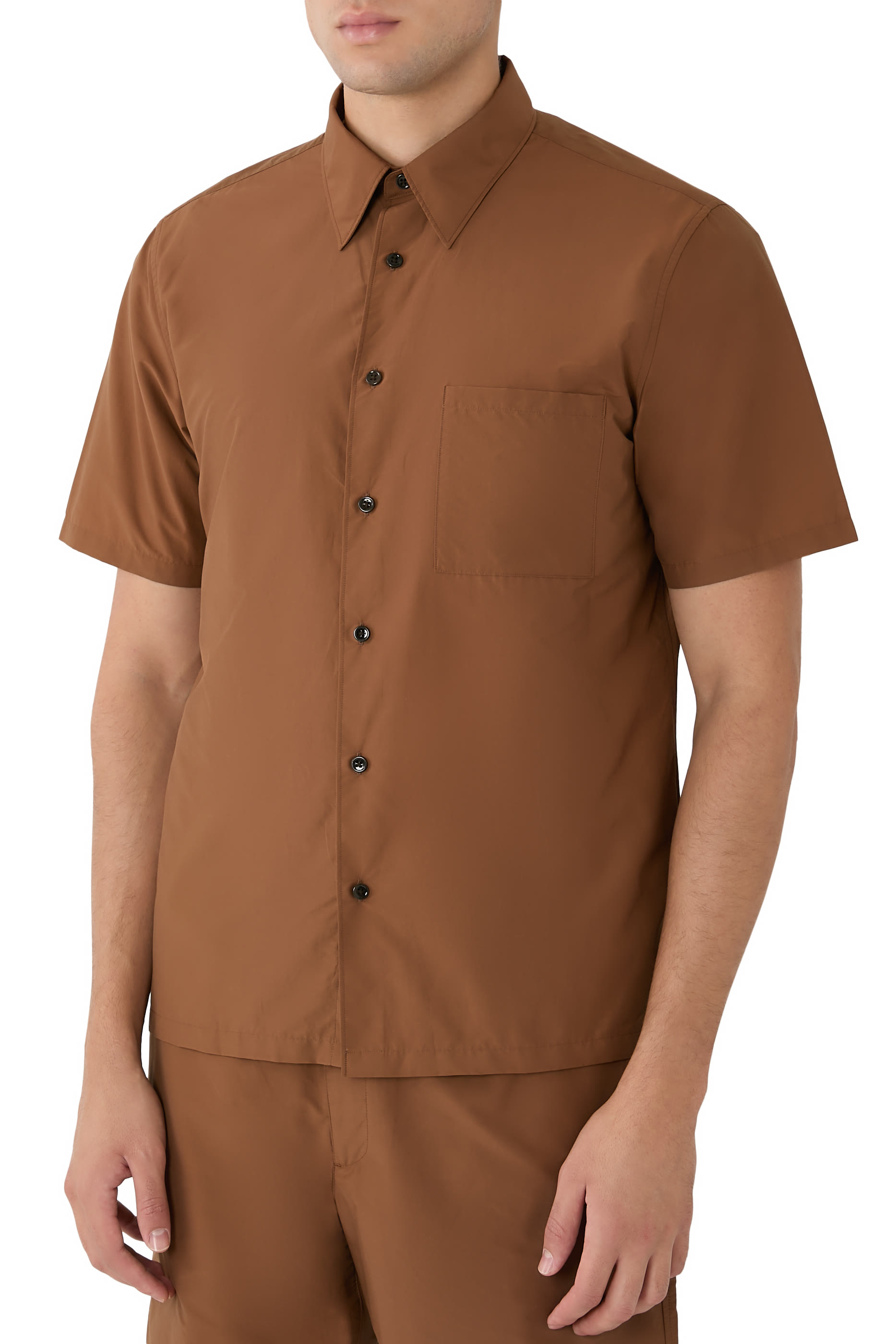 قميص نول بأكمام قصيرة