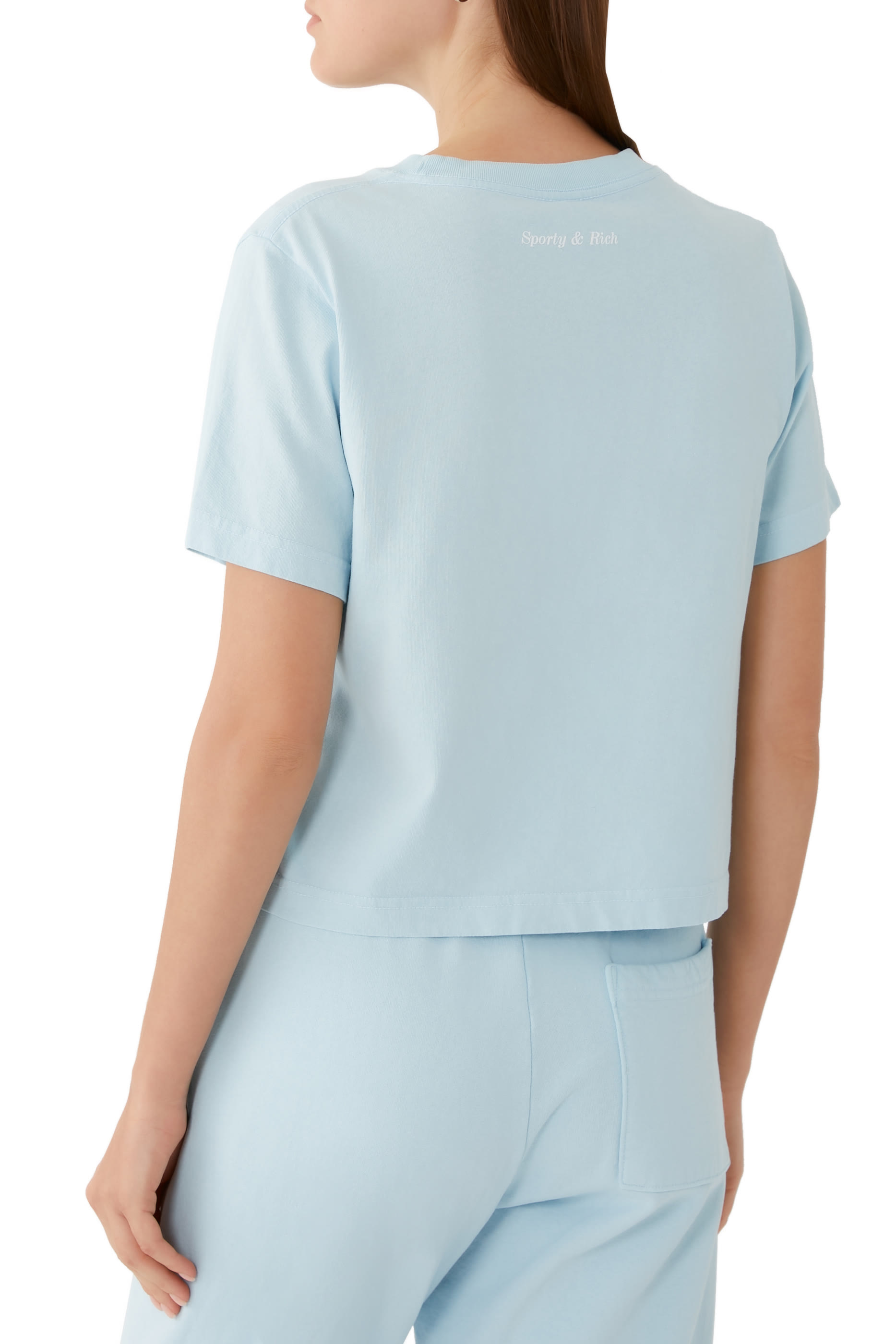 بلوزة قصيرة بطبعة بي نايس قطن