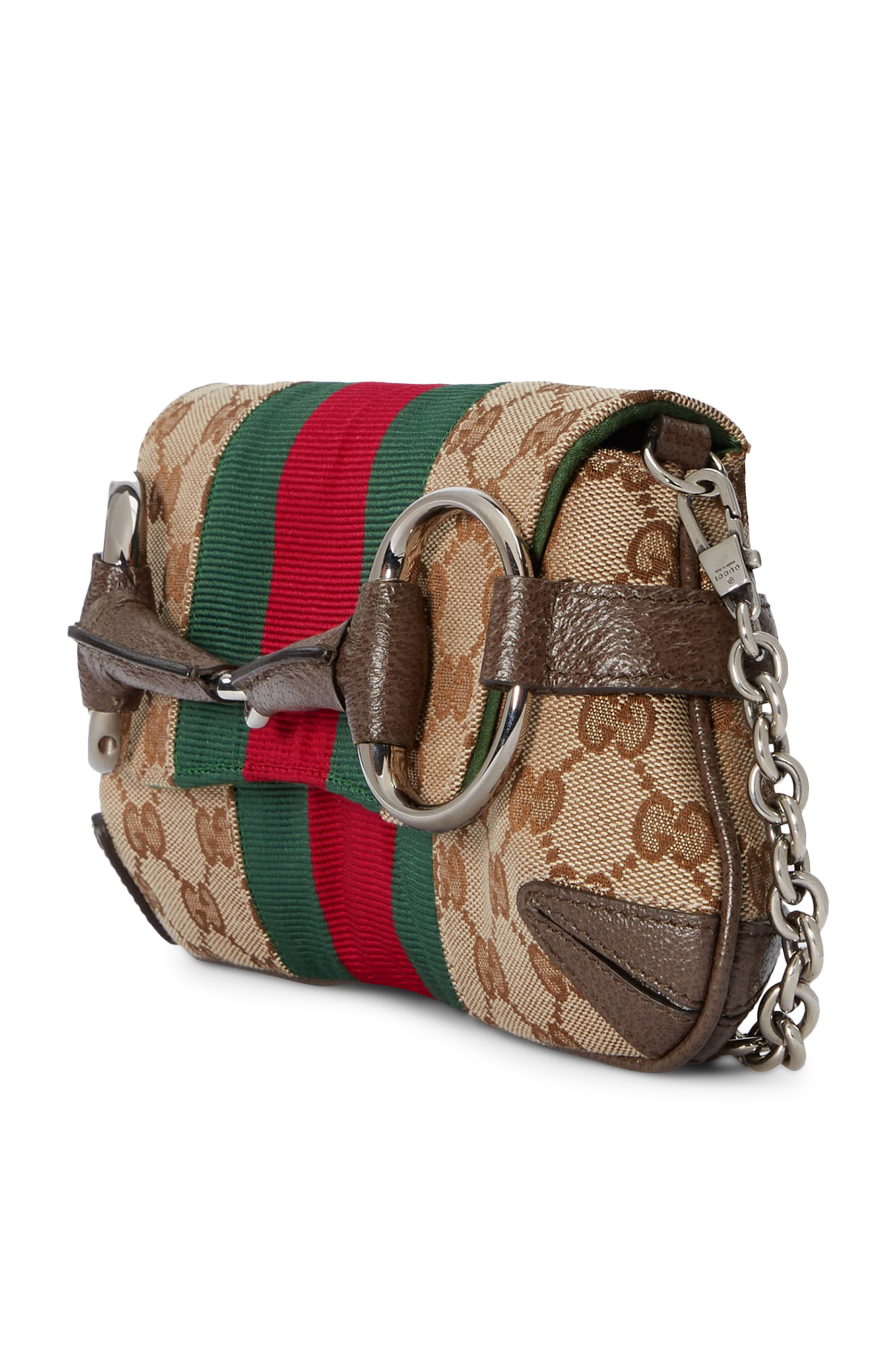 حقيبة كتف صغيرة بسلسلة وحلية لجام الحصان