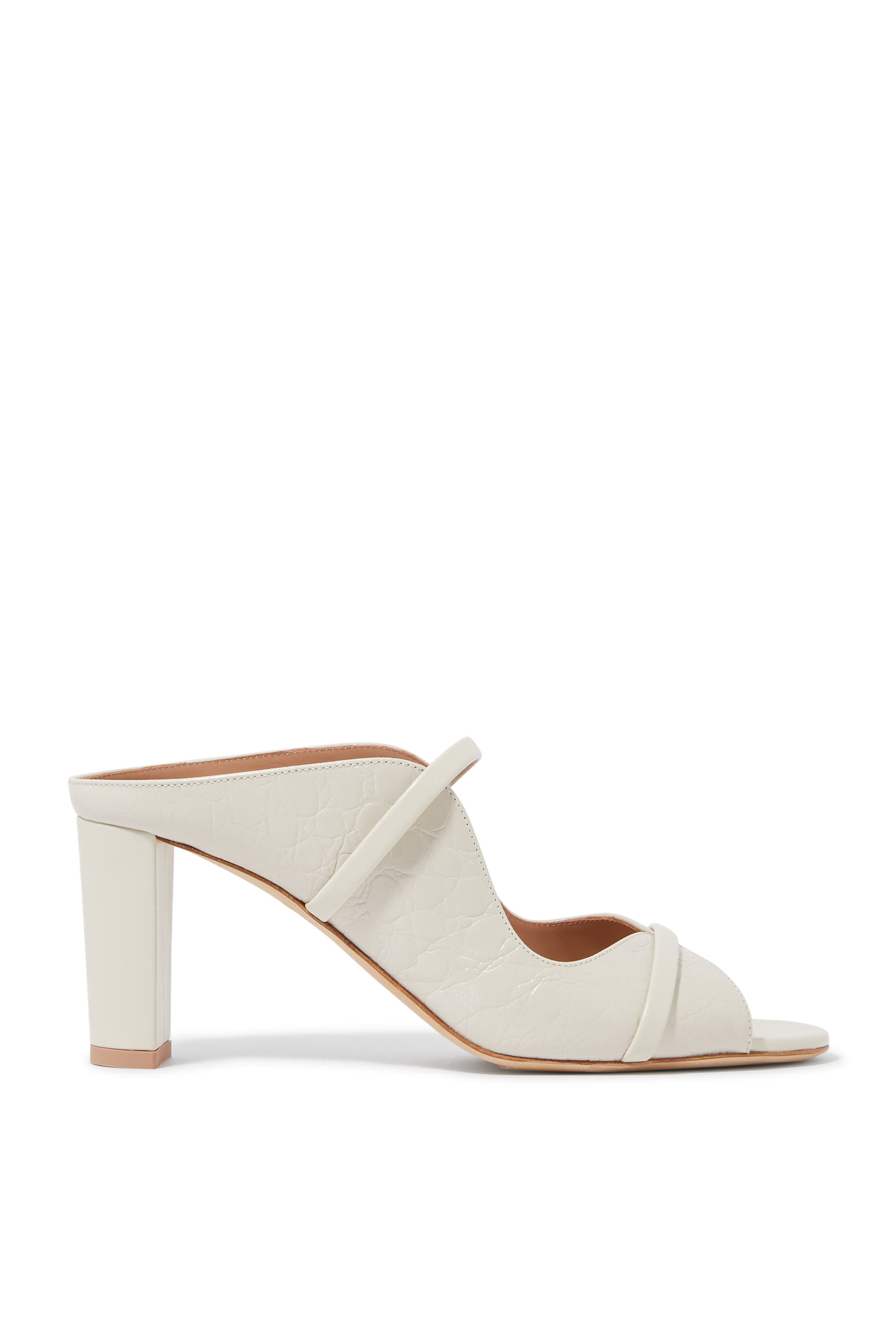 صندل نورا 70 بكعب جلد منقوش