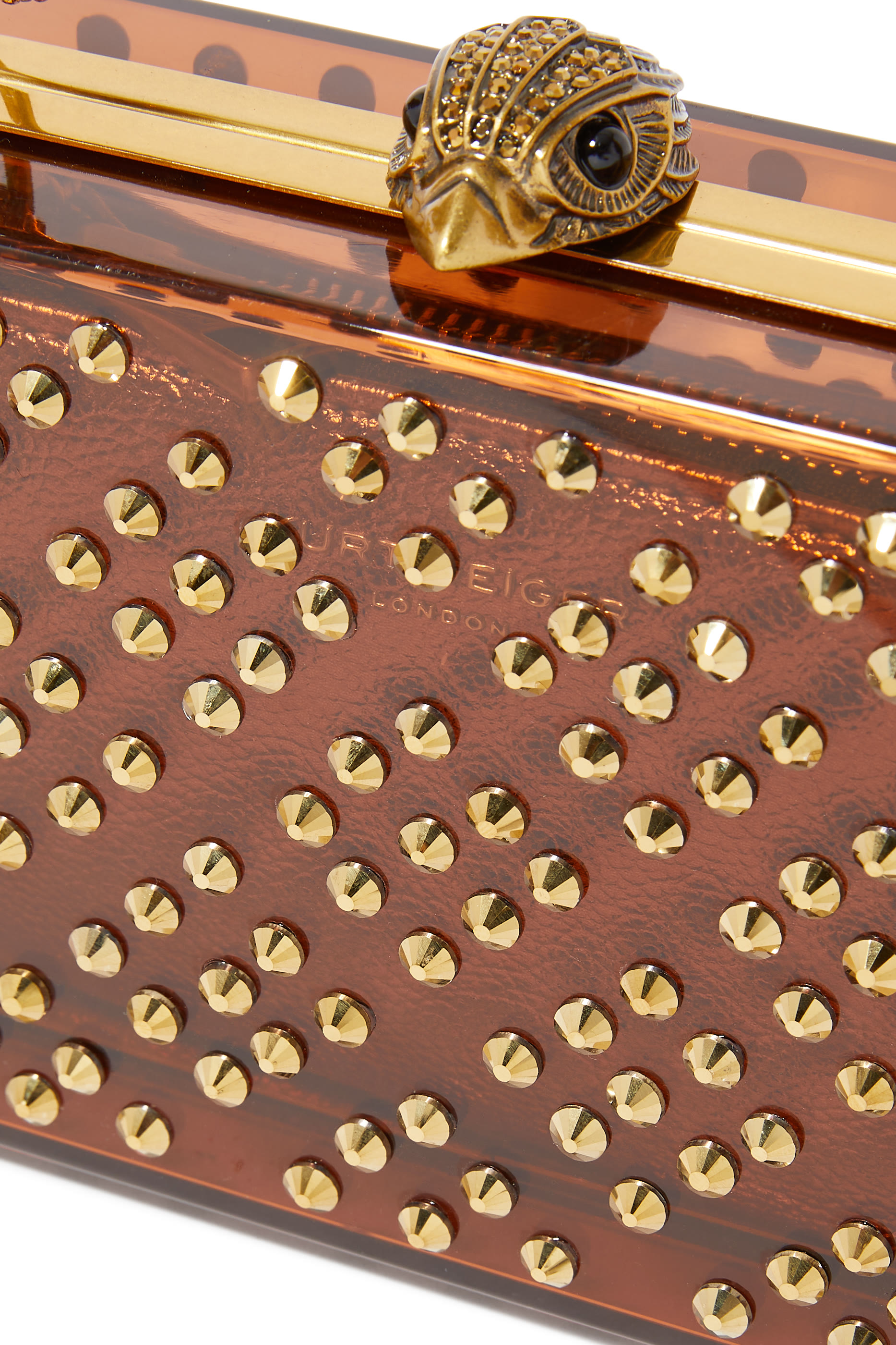 حقيبة كلاتش بتصميم صندوق مزينة بأحجار الراين توروتواز