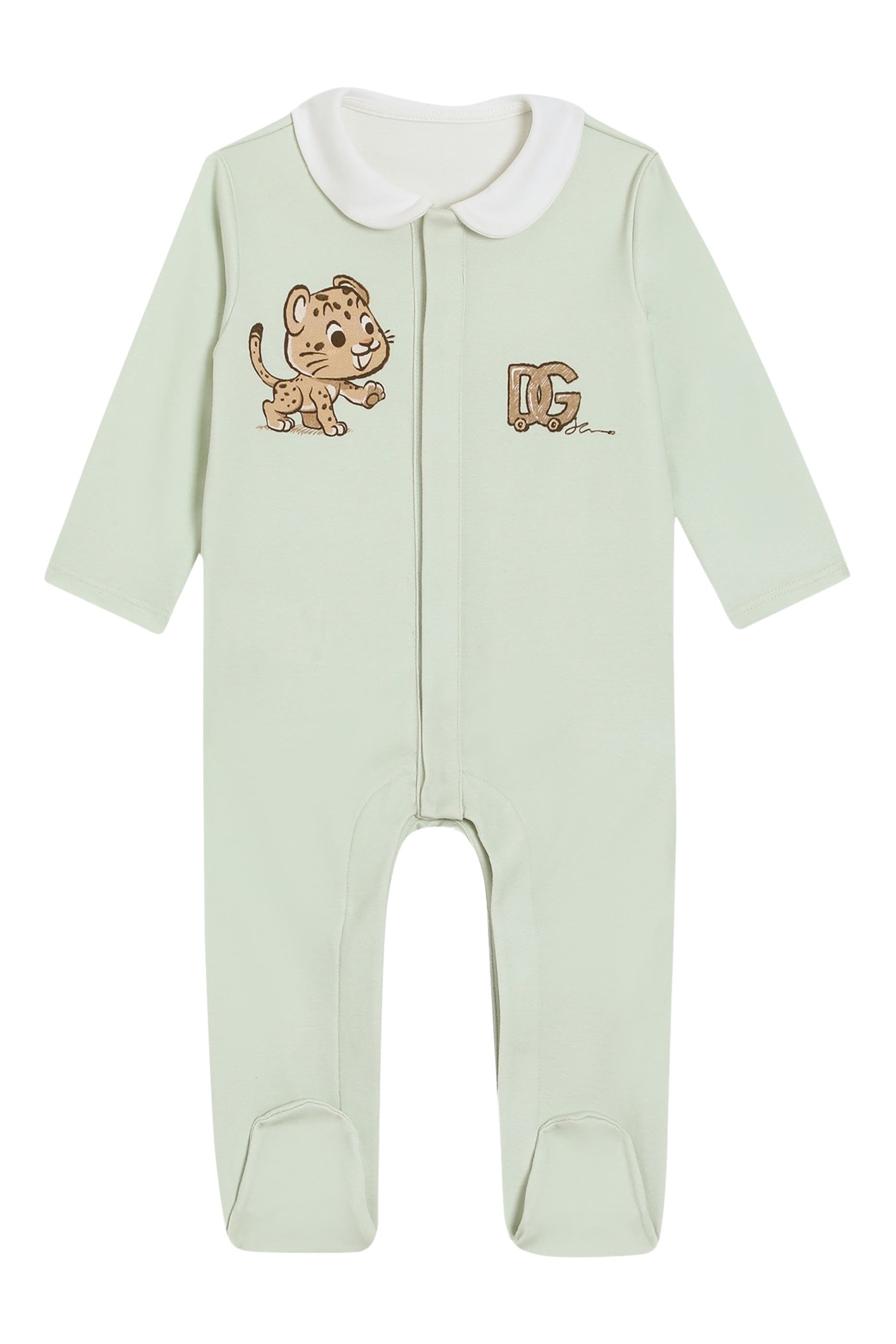 طقم بودي سوت بنقشة فهد وشعار الماركة للأطفال، 3 قطع