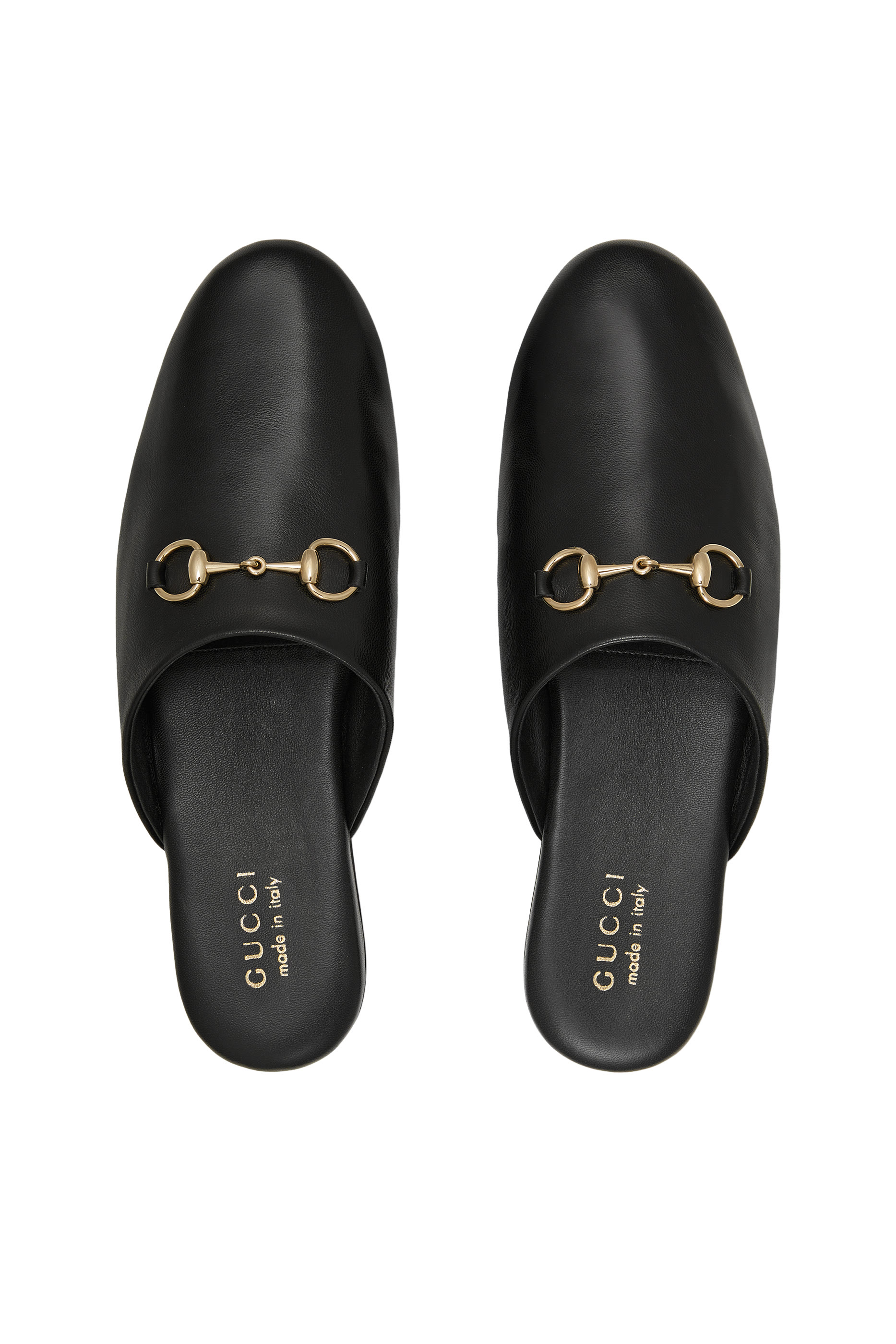 حذاء مفتوح من الخلف بحلية لجام الحصان