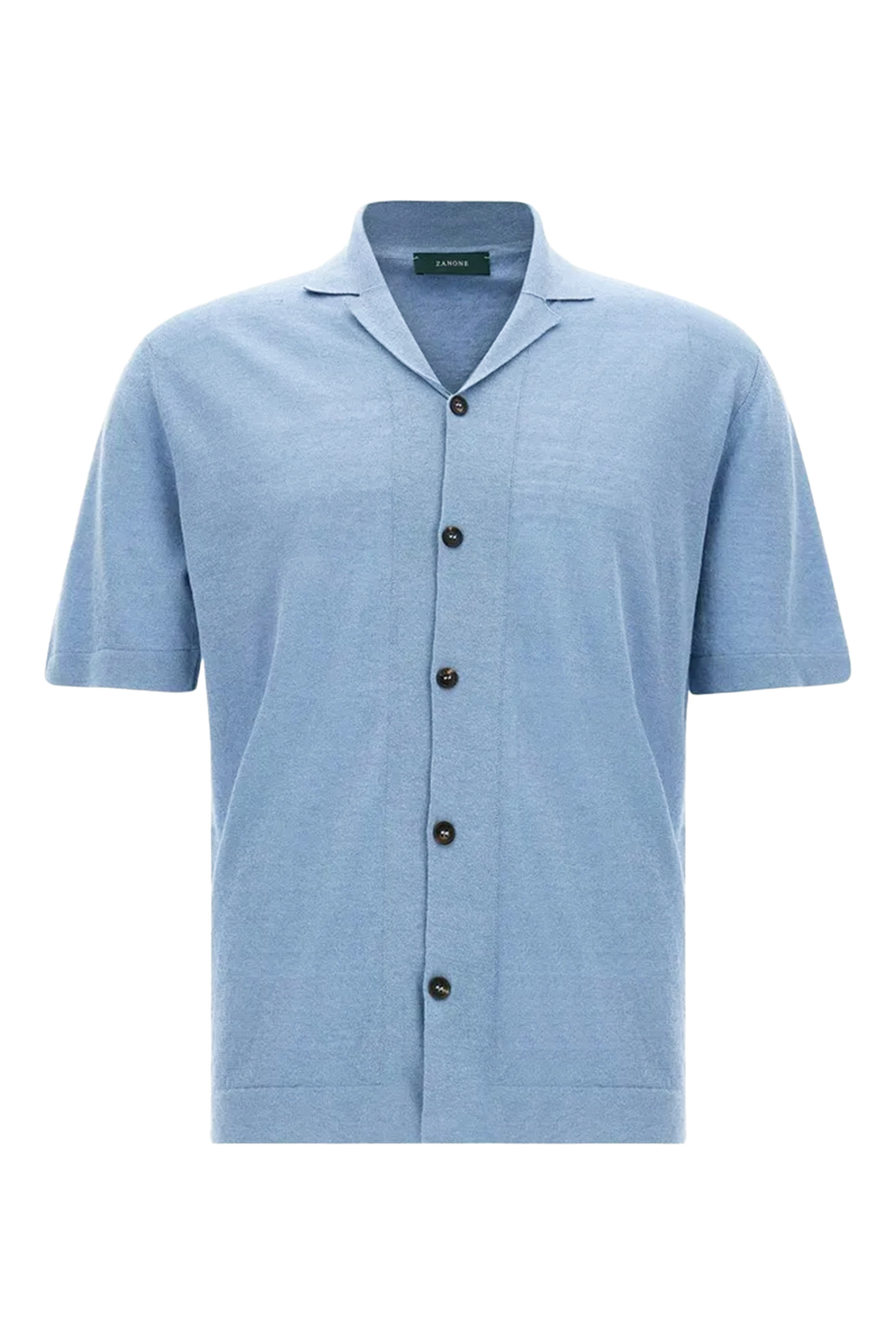 قميص زانون بقصة ضيقة قطن وكتان