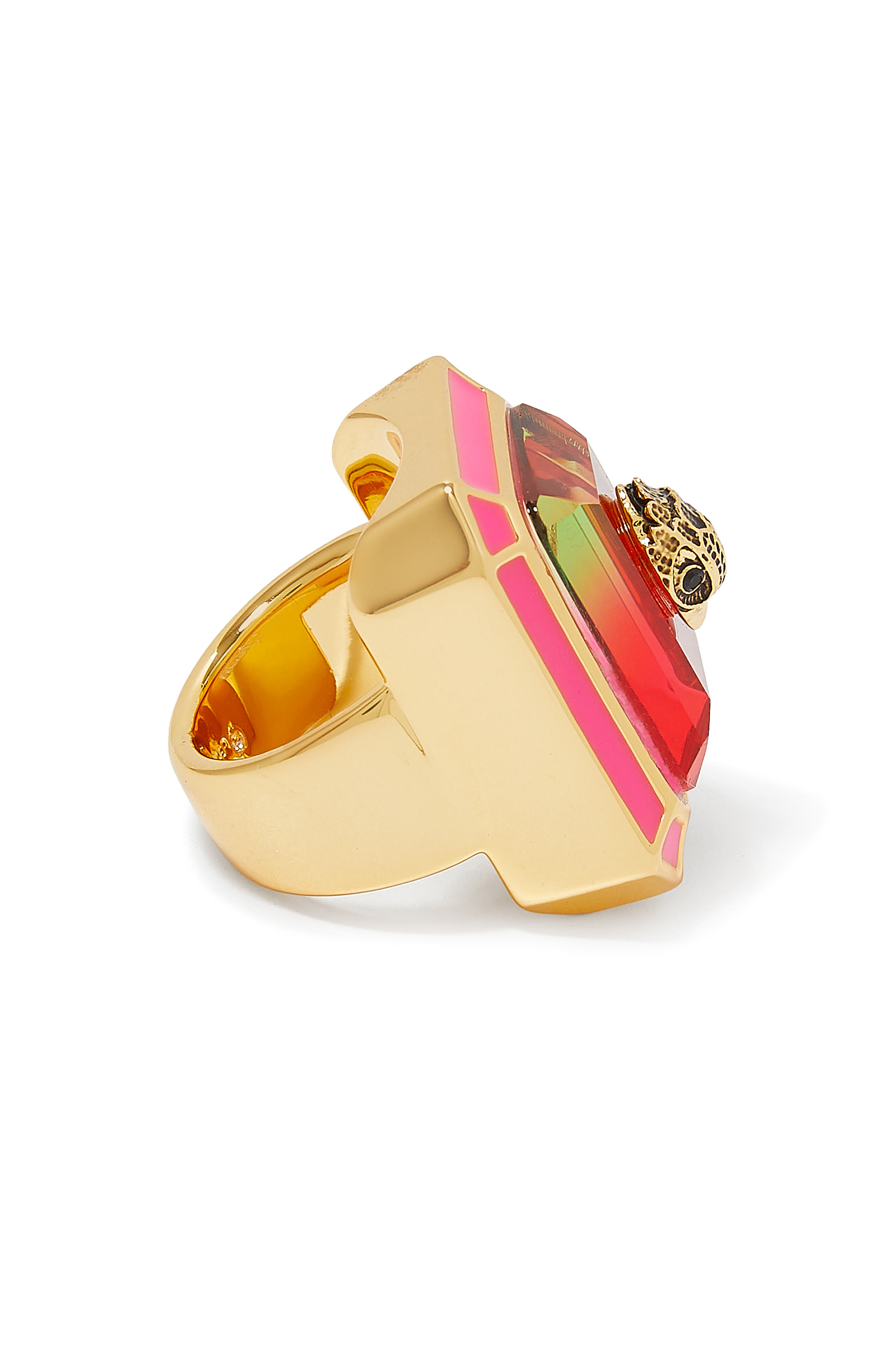 خاتم كوكتيل مزين بمينا