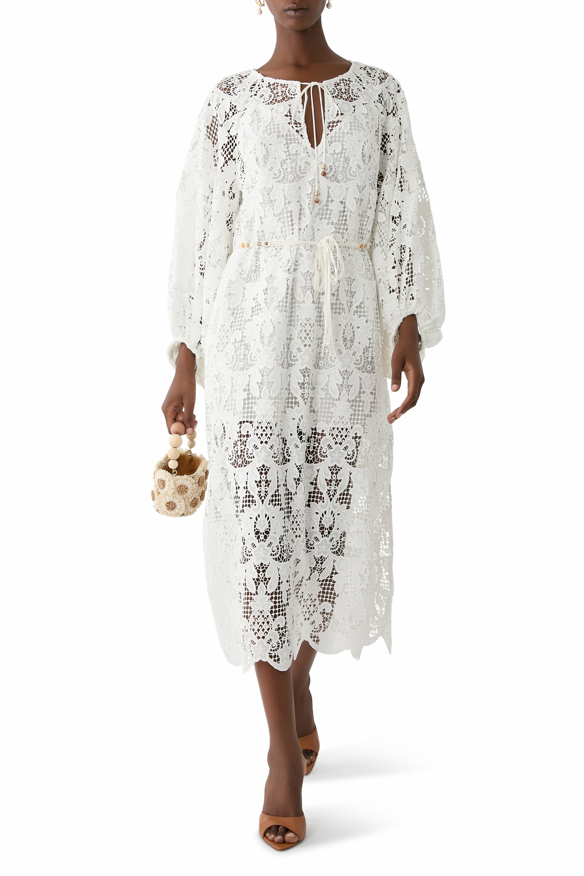 فستان كوكو متوسط الطول دانتيل