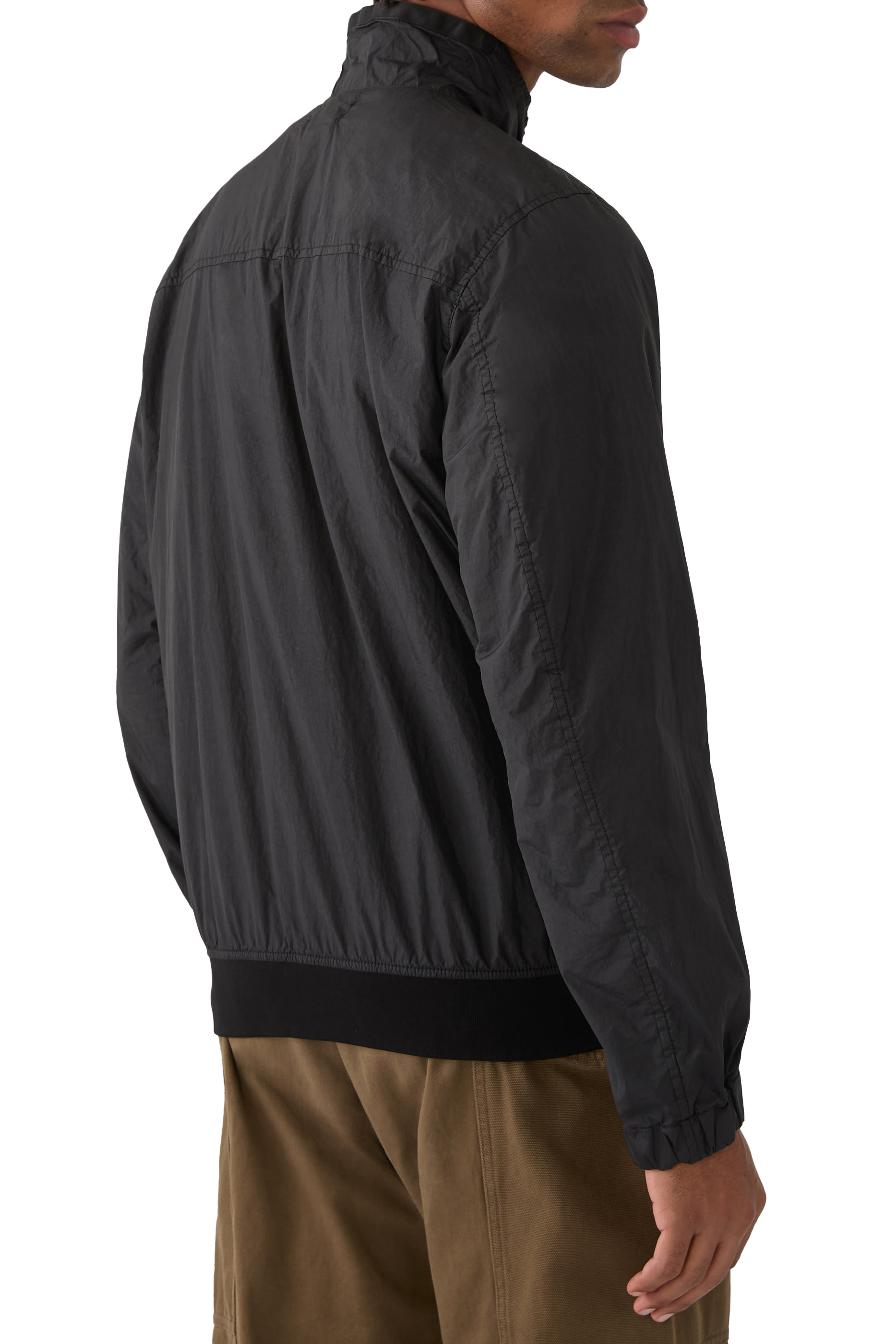 جاكيت آر-أن واي قماش مجعد مضلع