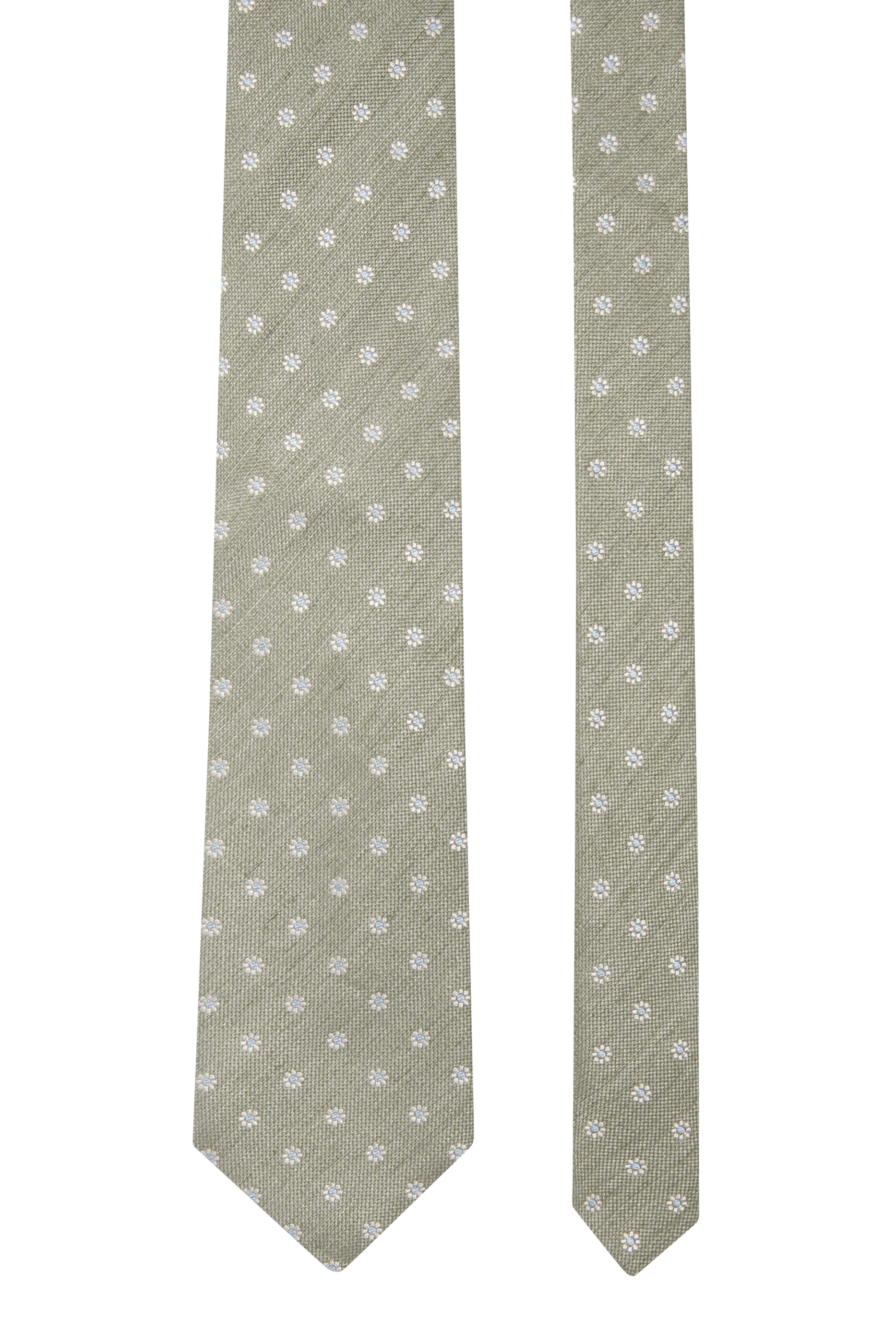 ربطة عنق منسوجة بنقشات زهور كتان