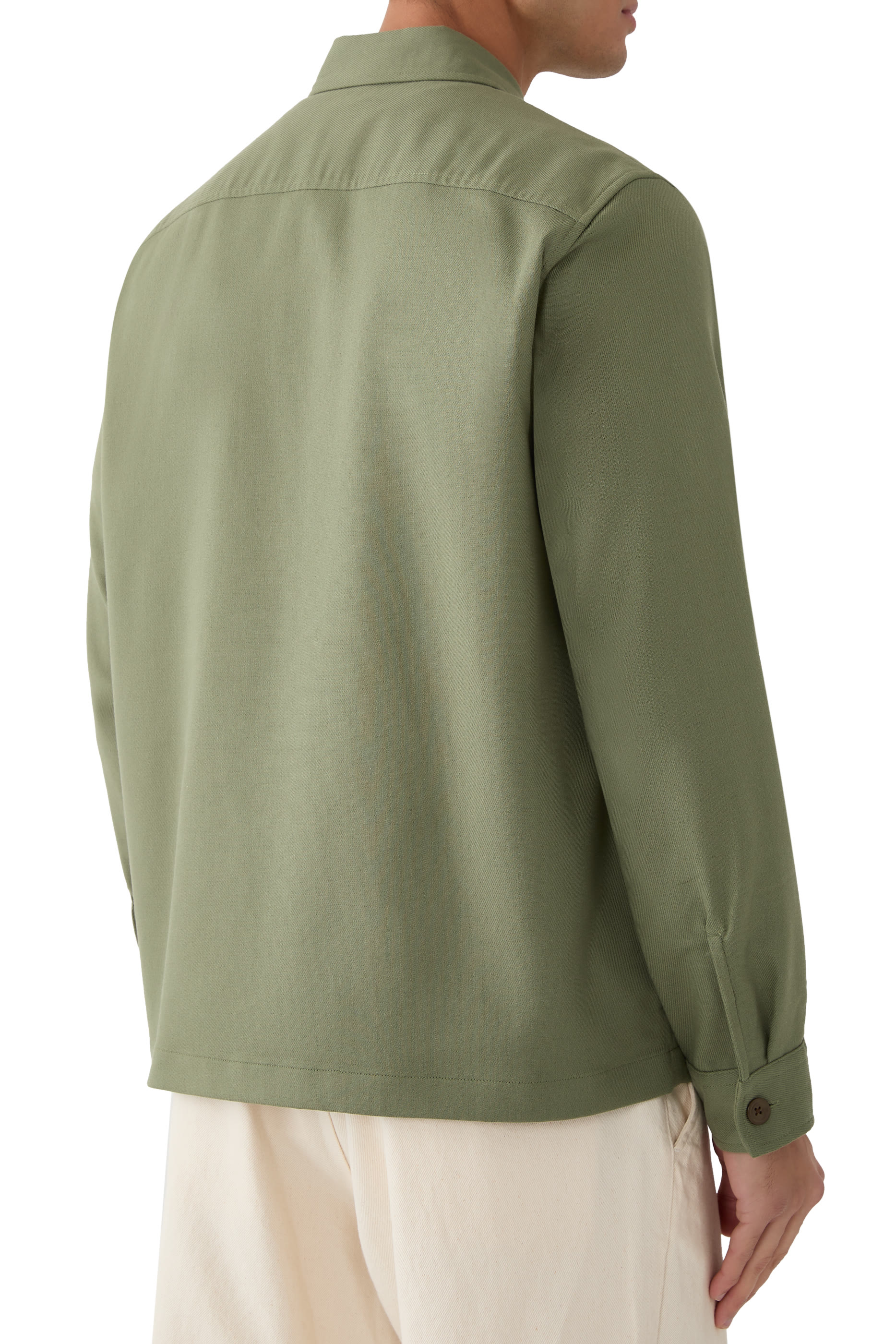 جاكيت مزيج قطن بحياكة مزدوجة