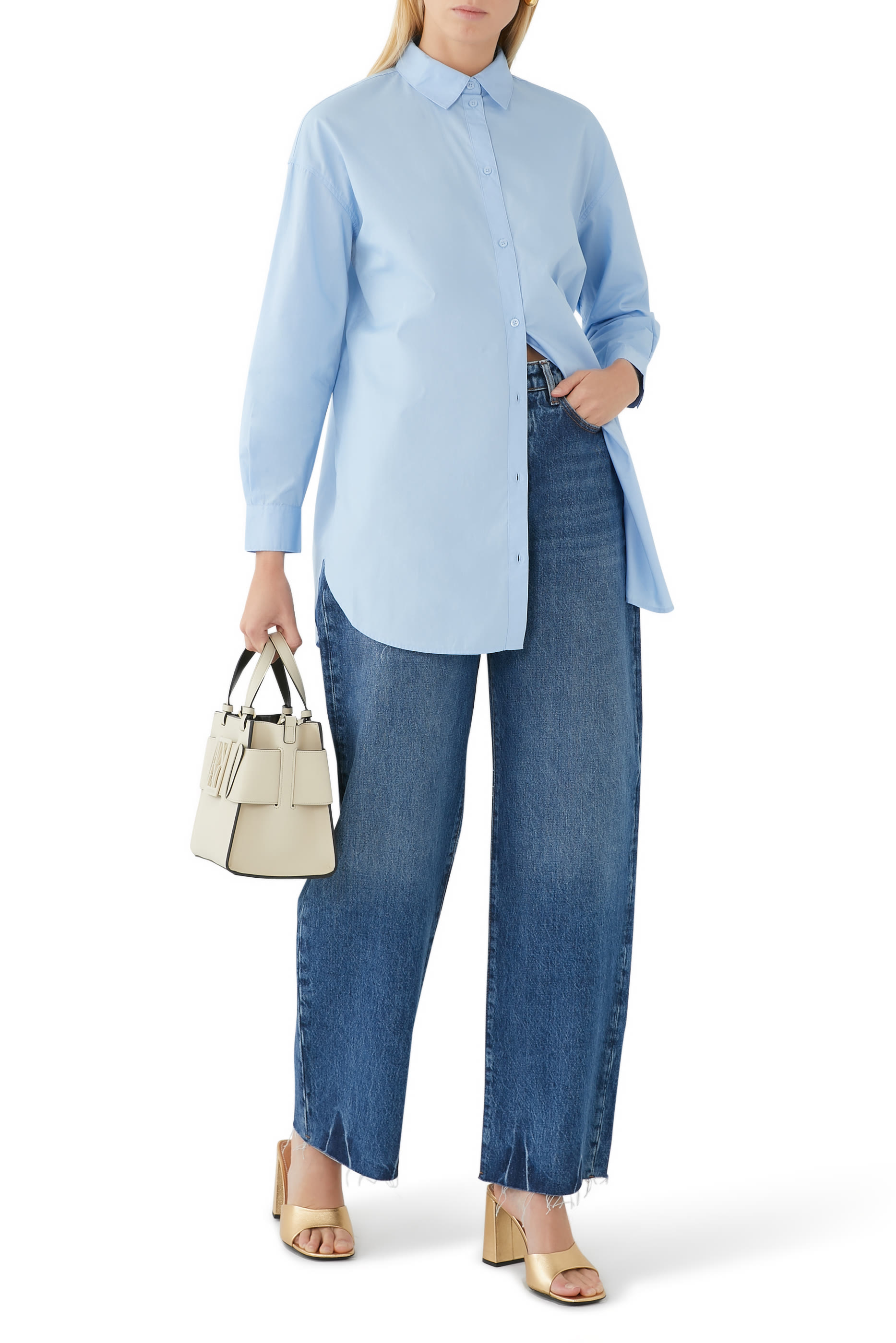 بنطال جينز مبلانو بقصة مريحة