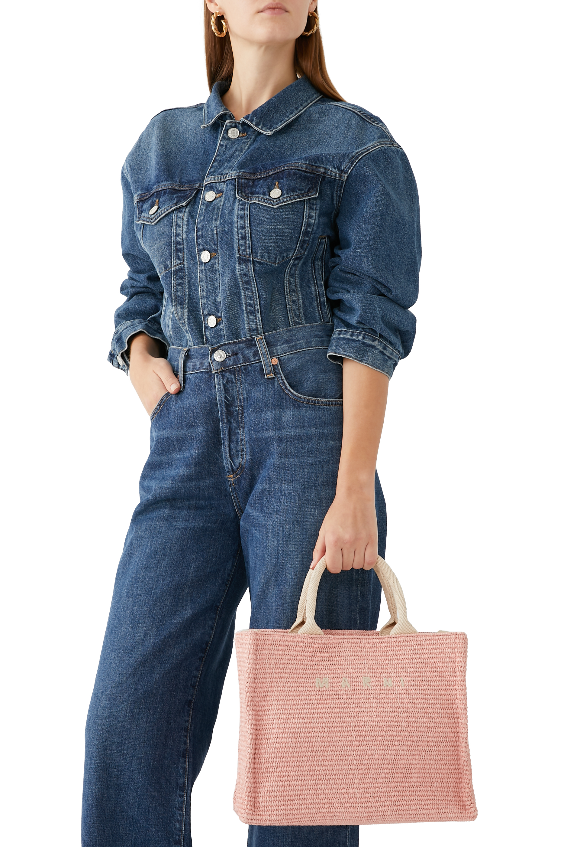 حقيبة تروبيكاليا صغيرة بتصميم سلة