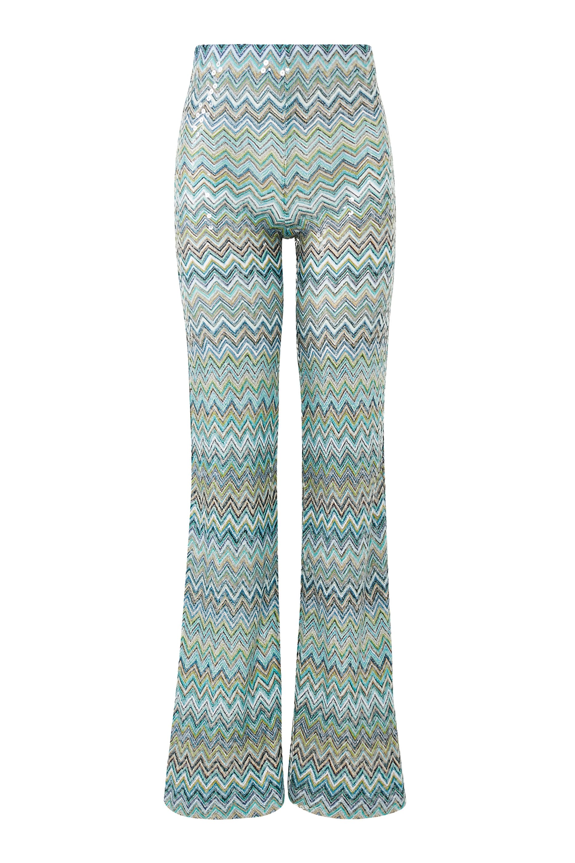 بنطال بنقشة خطوط متعرجة