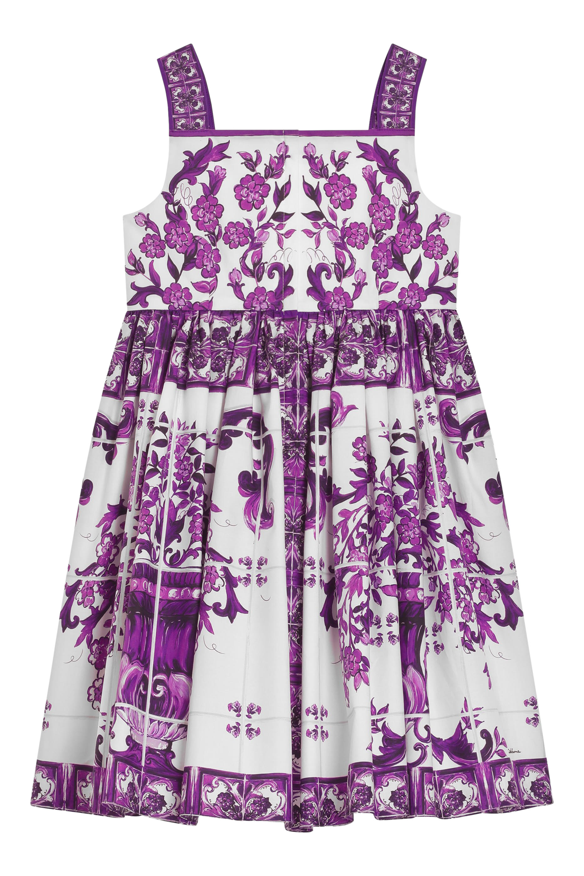 فستان بلا أكمام بنقشة مايوليكا بوبلين للأطفال