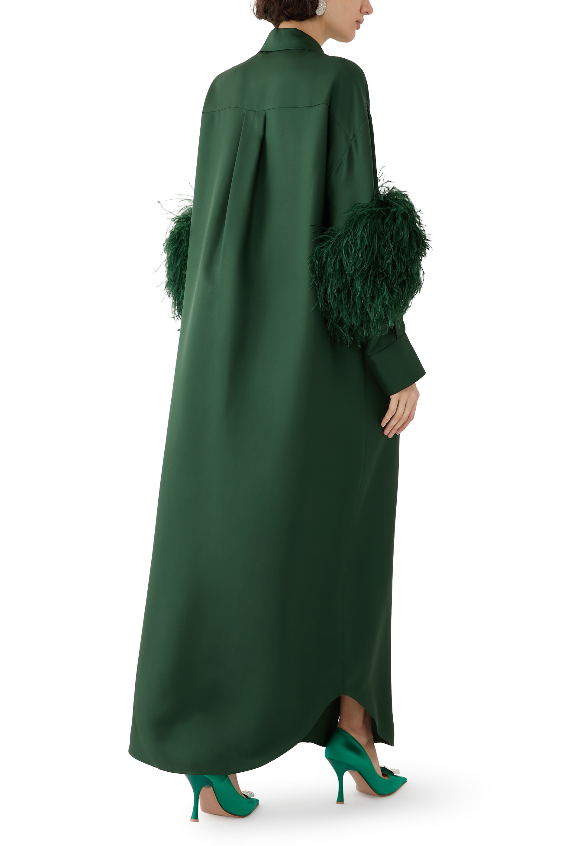 فستان بلومينغديلز الحصري بصف أزرار مزين بالريش