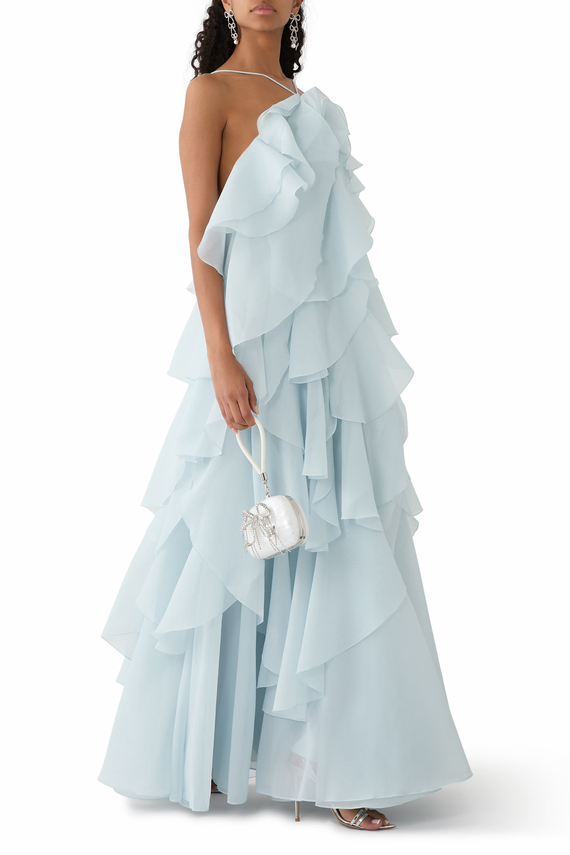 فستان باندوريا طويل بطيات