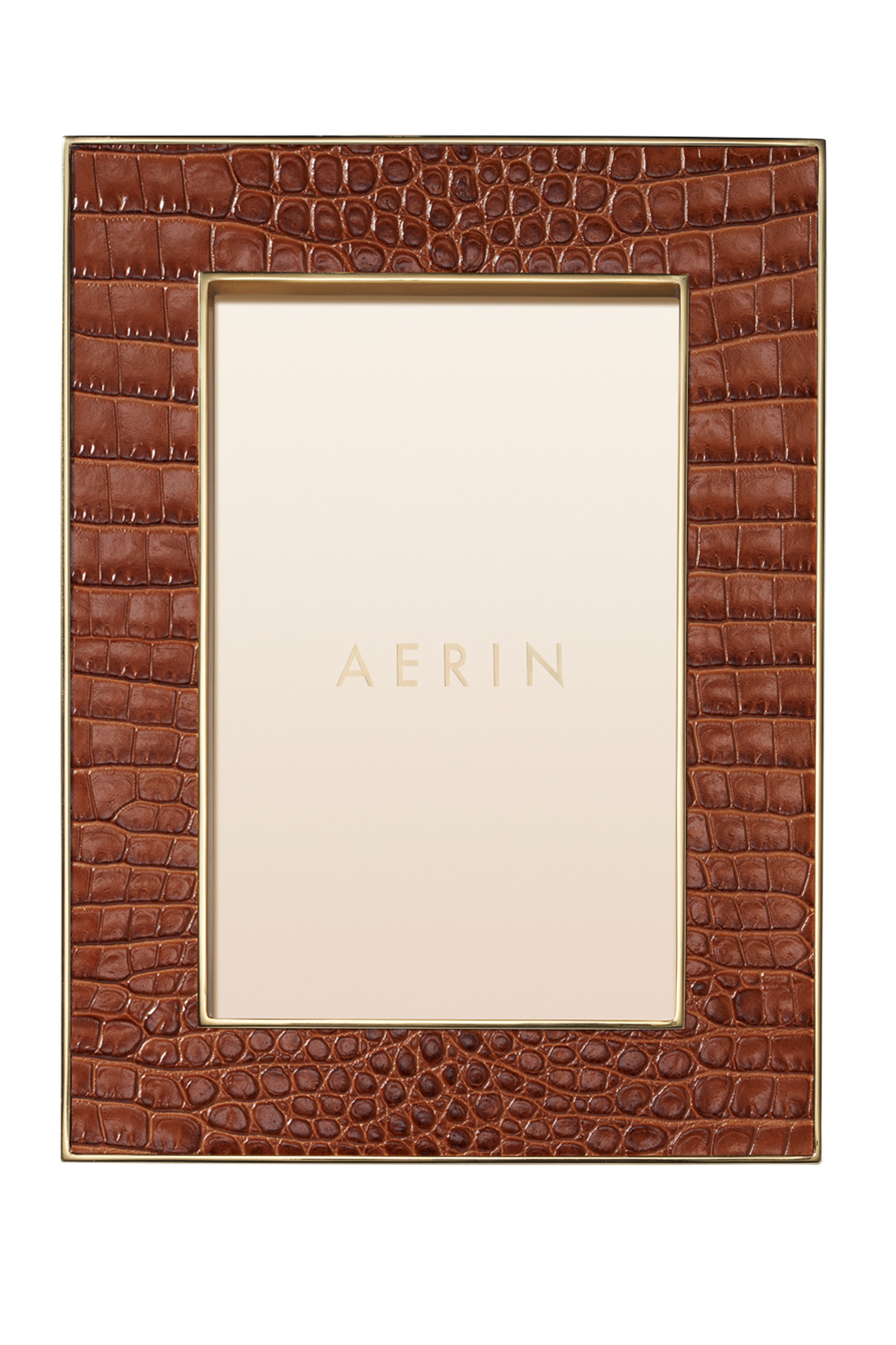 إطار صورة كلاسيك جلد بنقشة جلد التمساح