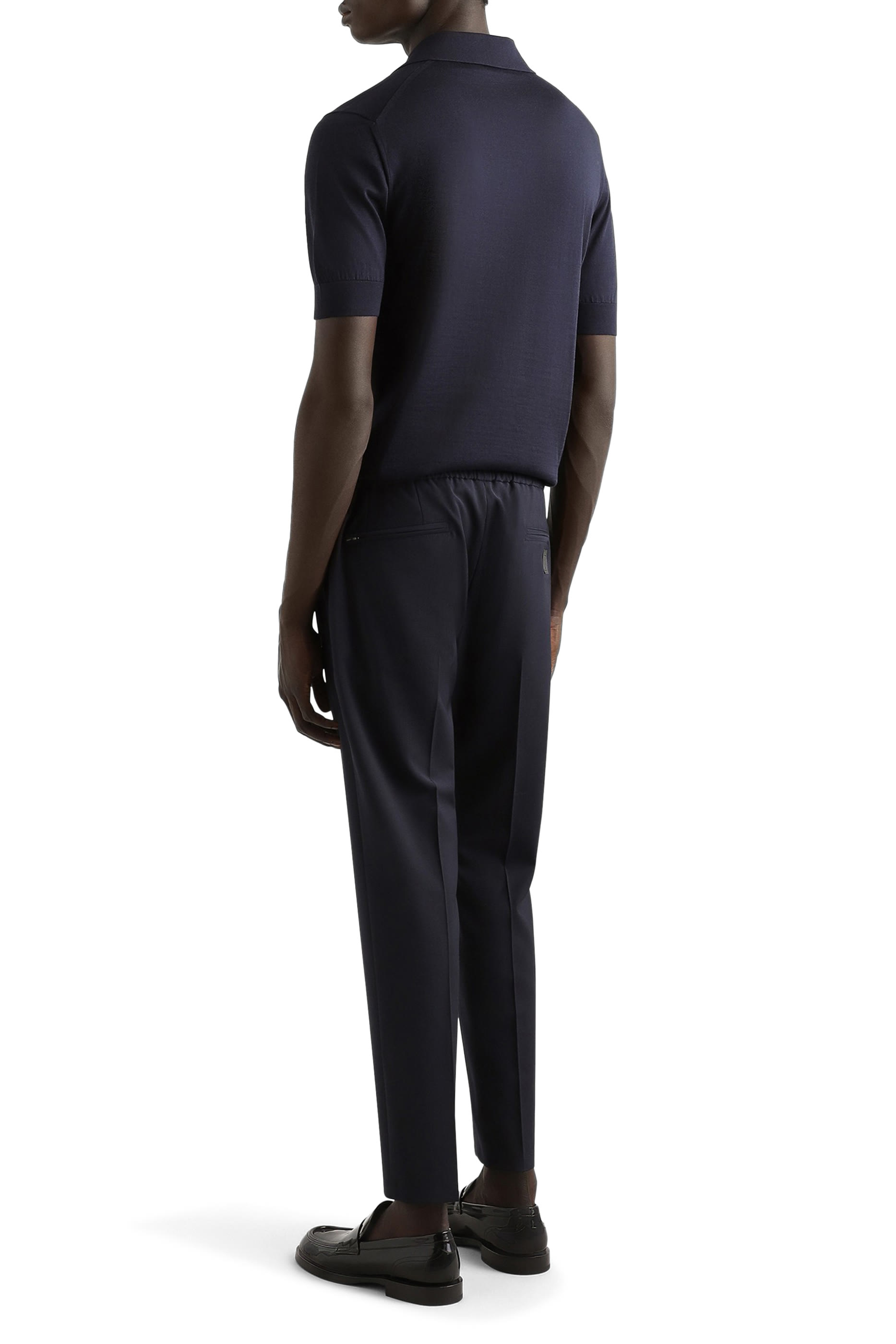 قميص بولو مطرز بشعار الماركة حرير