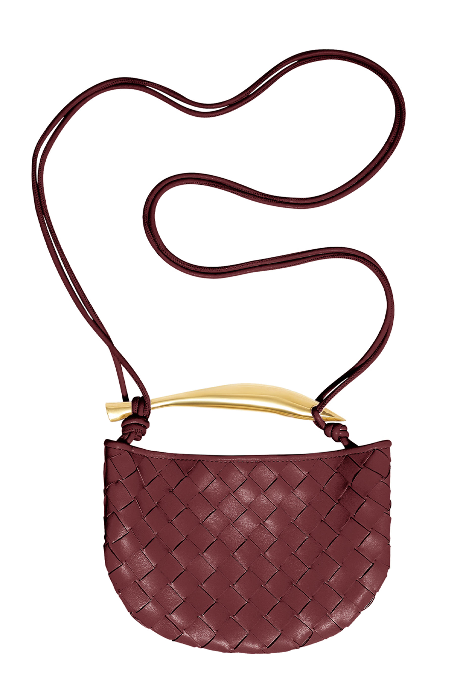 حقيبة ساردين صغيرة جلد مجدول