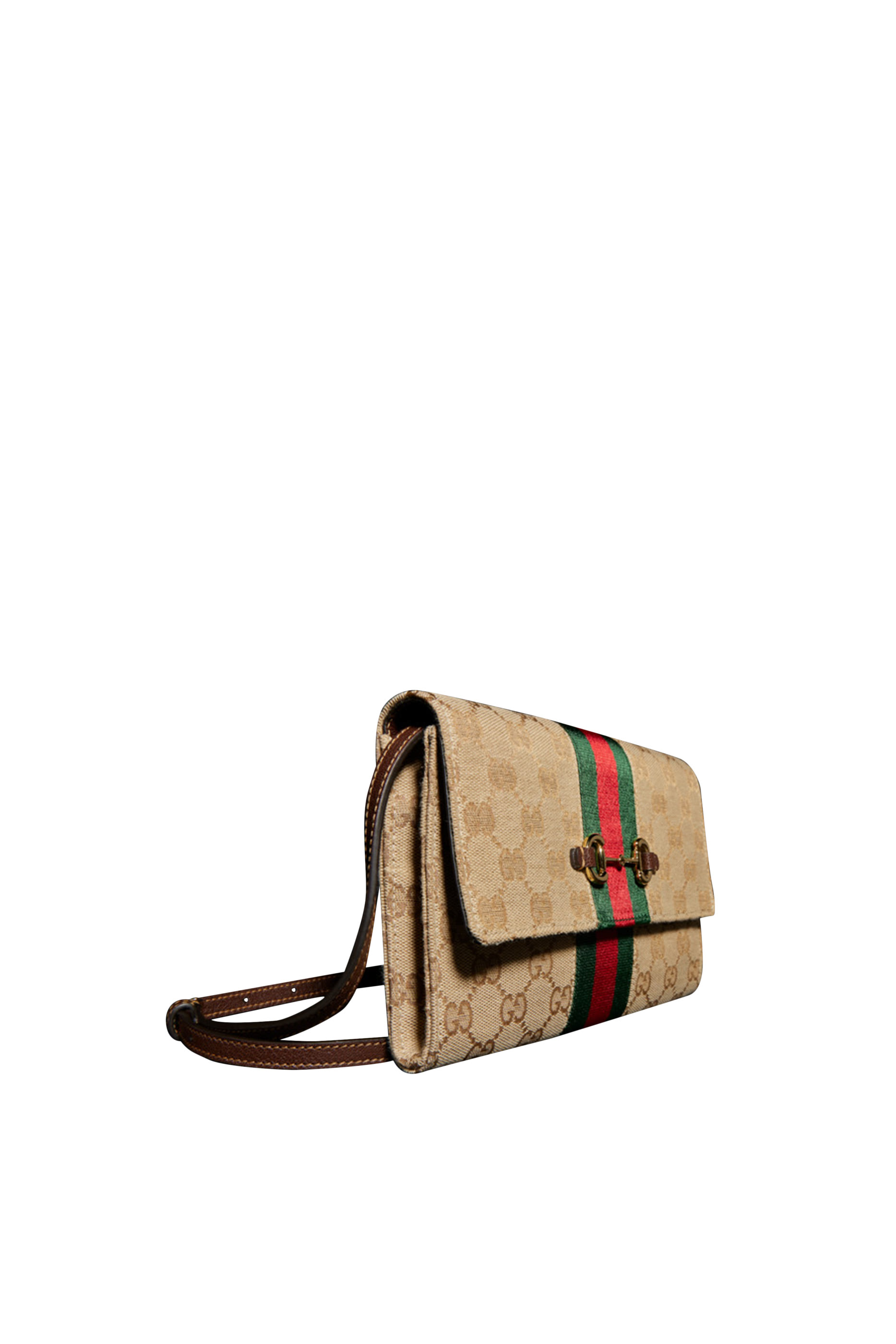 محفظة بشريط ويب وحلية لجام الحصان وحمالة