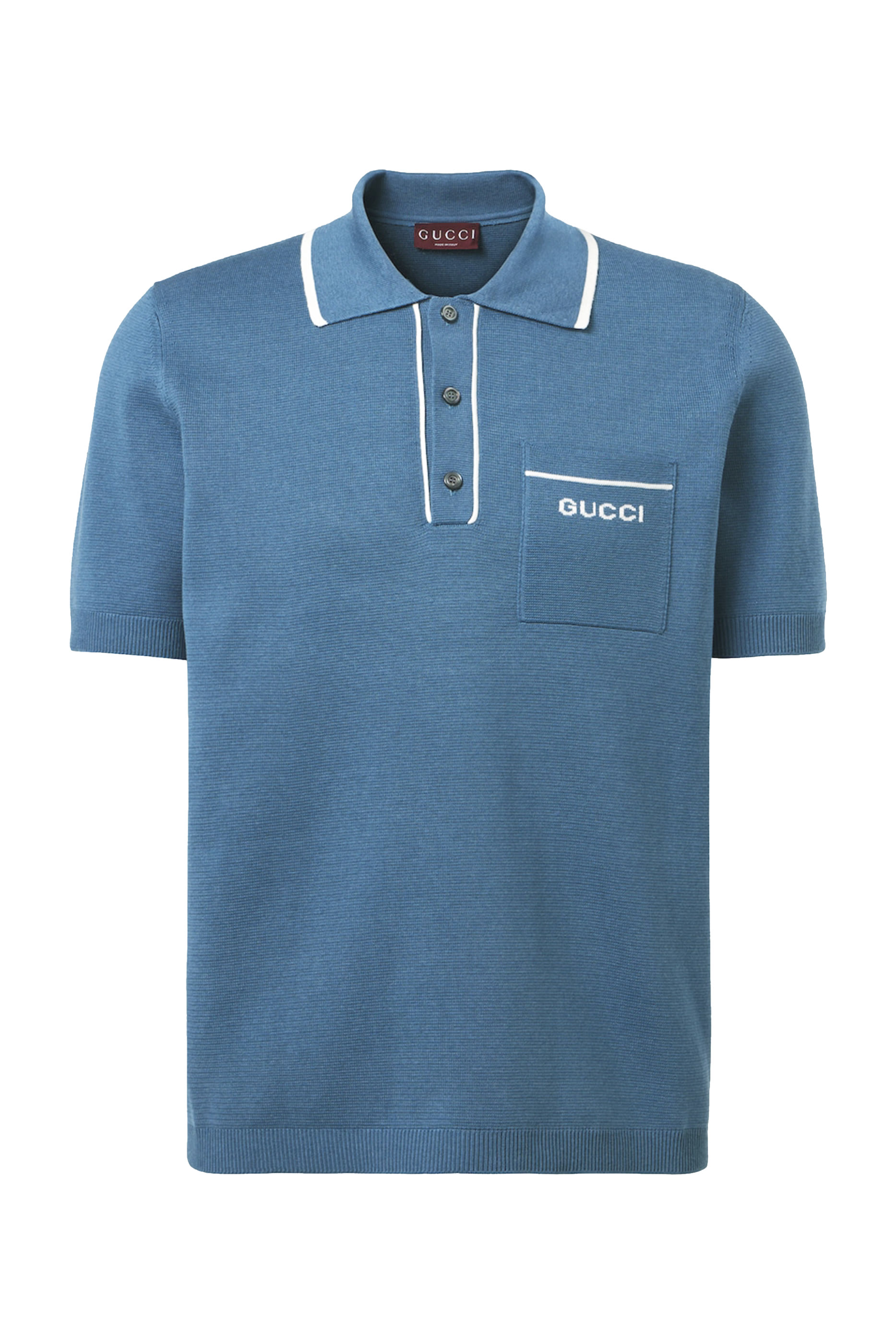 قميص بولو نسيج حرير وقطن