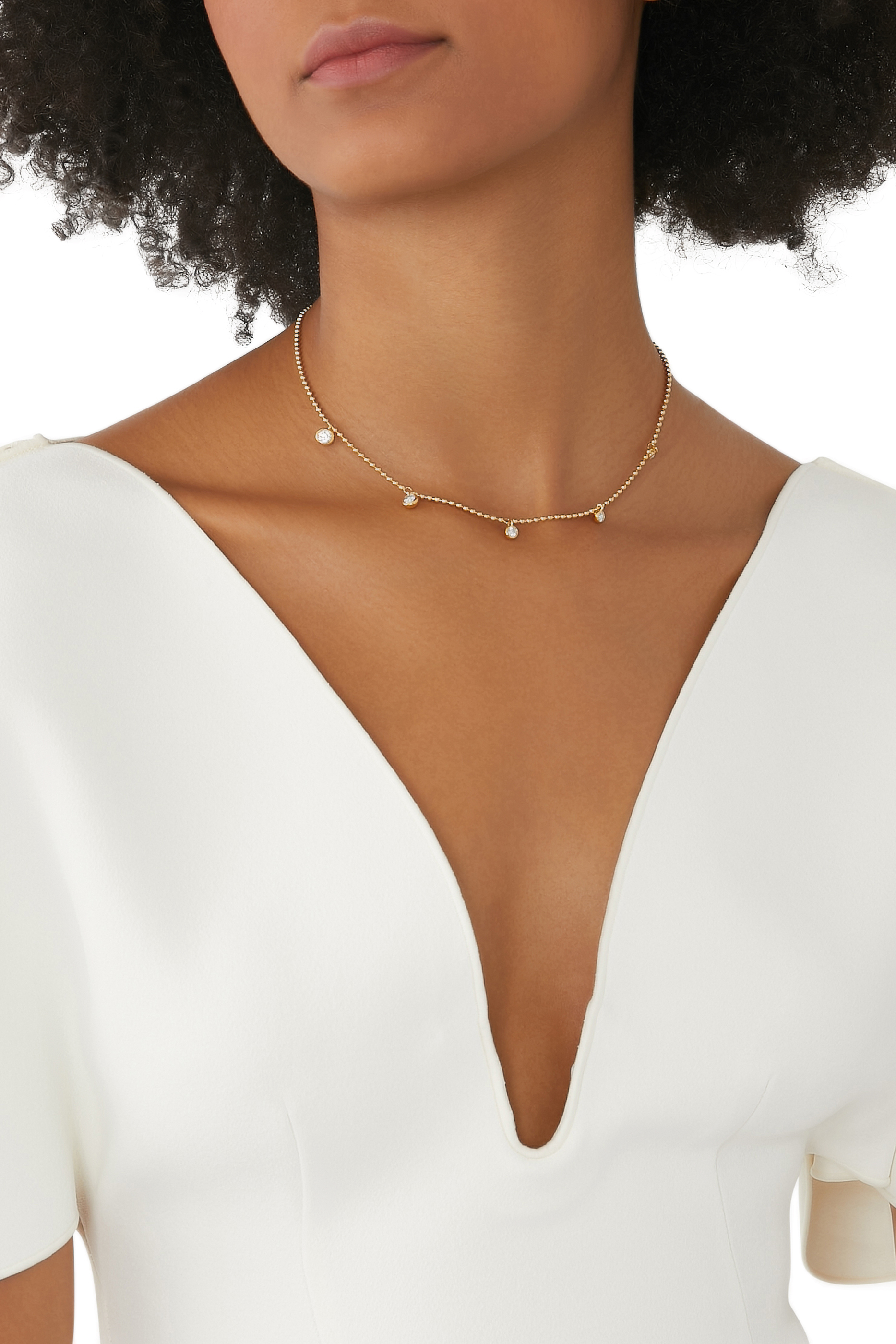 قلادة بحلي متدلية فضة إسترلينية مطلية بذهب عيار 18