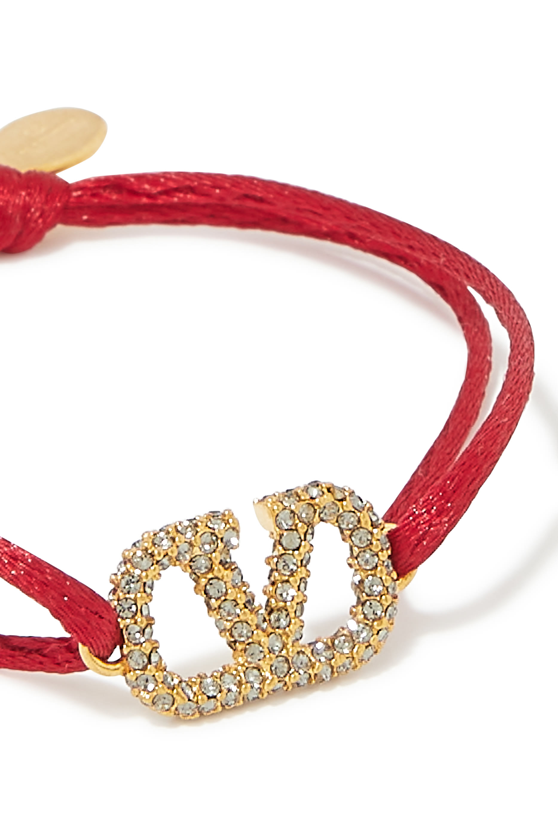 سوار فالنتينو غارافاني بشعار V مزين بأحجار الراين