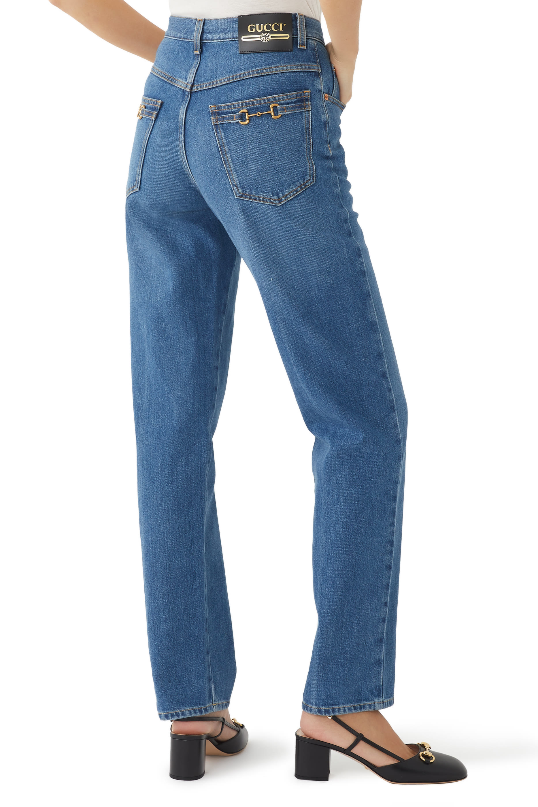 بنطال ايتيز دينم بقصة كلاسيكية وحلي لجام الحصان