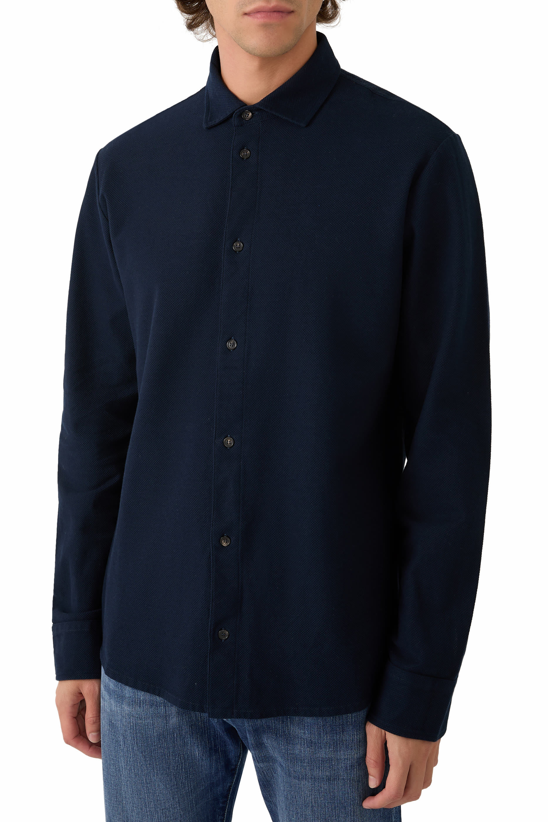 قميص بقصة ضيقة آيس كوتن عضوي