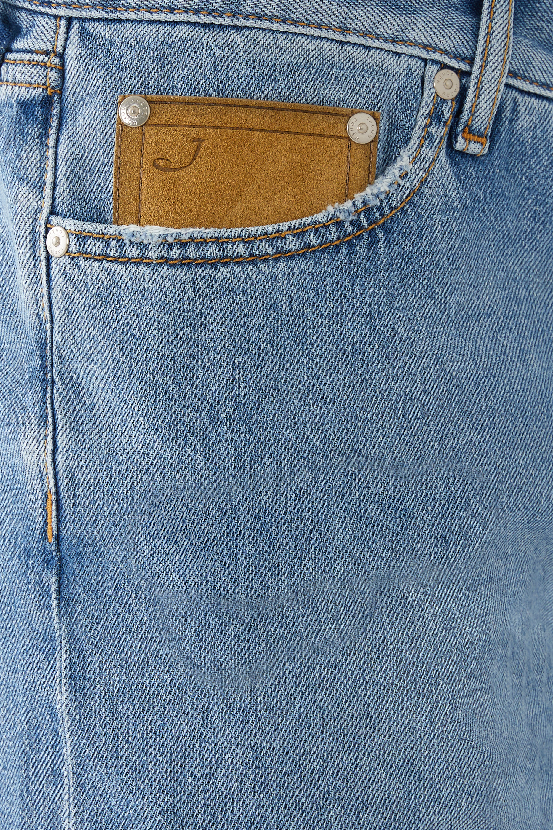 بنطال سيان بقصة ساق مستقيمة وخمسة جيوب