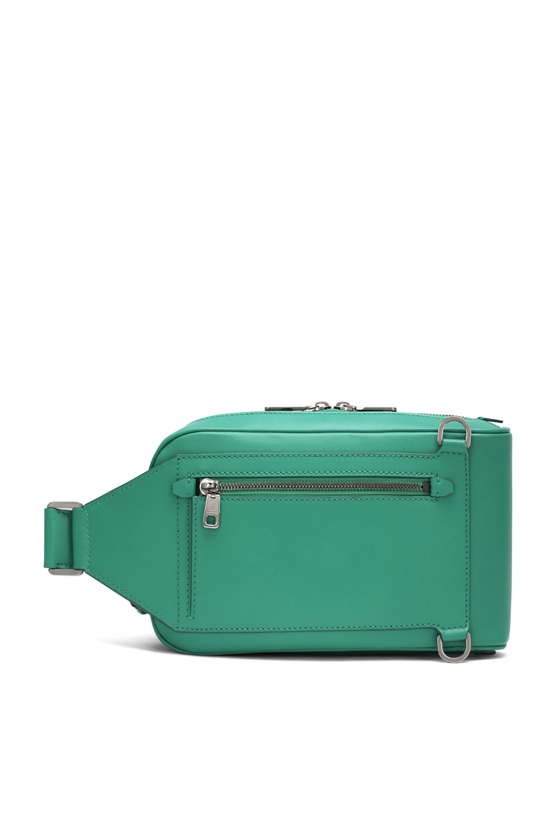 حقيبة خصر برقعة شعار الماركة جلد عجل