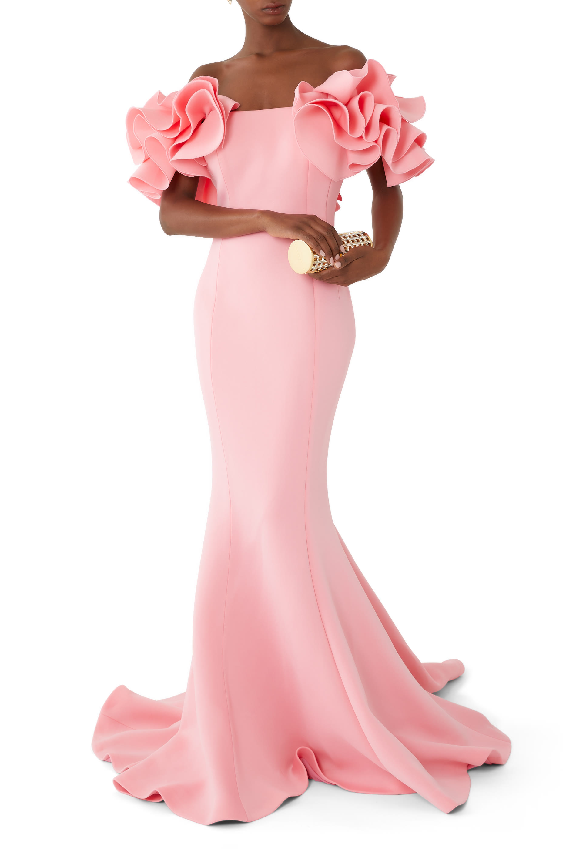 فستان بلاش شيث بأكتاف متساقطة