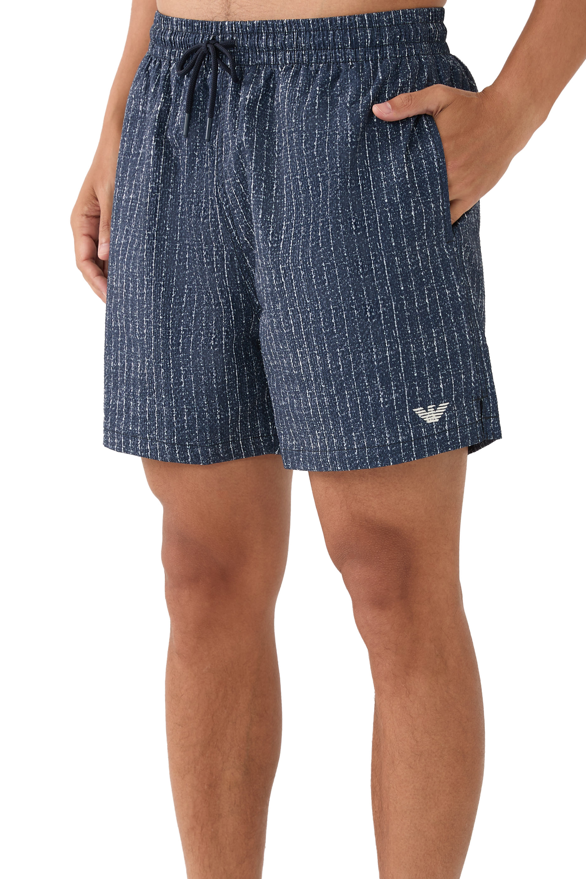 شورت سباحة بنقشة تجريدية